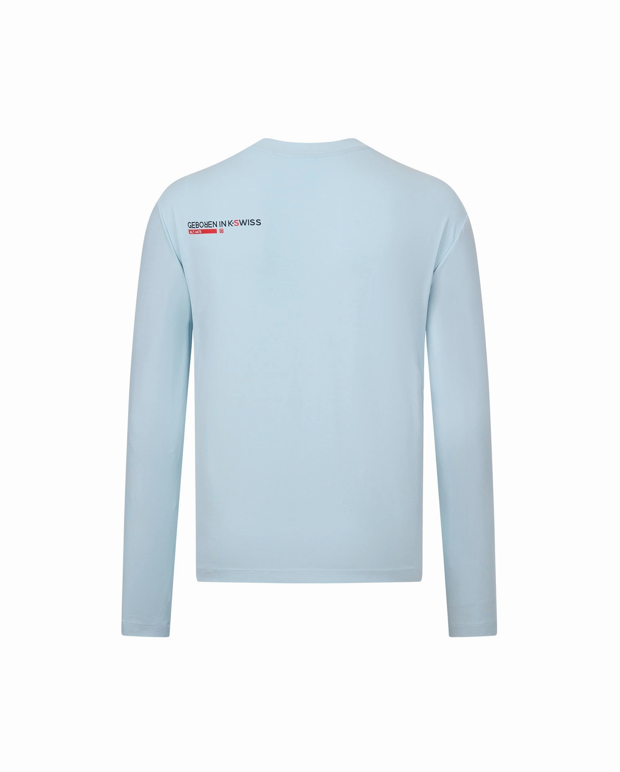 1010791-437 | MEN'S K-SWISS LOGO LOOSE FIT LONG SLEEVES T-SHIRT | BLUE/WHT