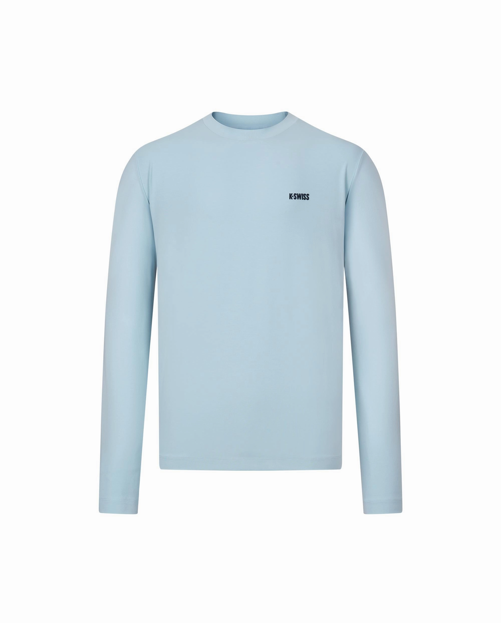 1010791-437 | MEN'S K-SWISS LOGO LOOSE FIT LONG SLEEVES T-SHIRT | BLUE/WHT