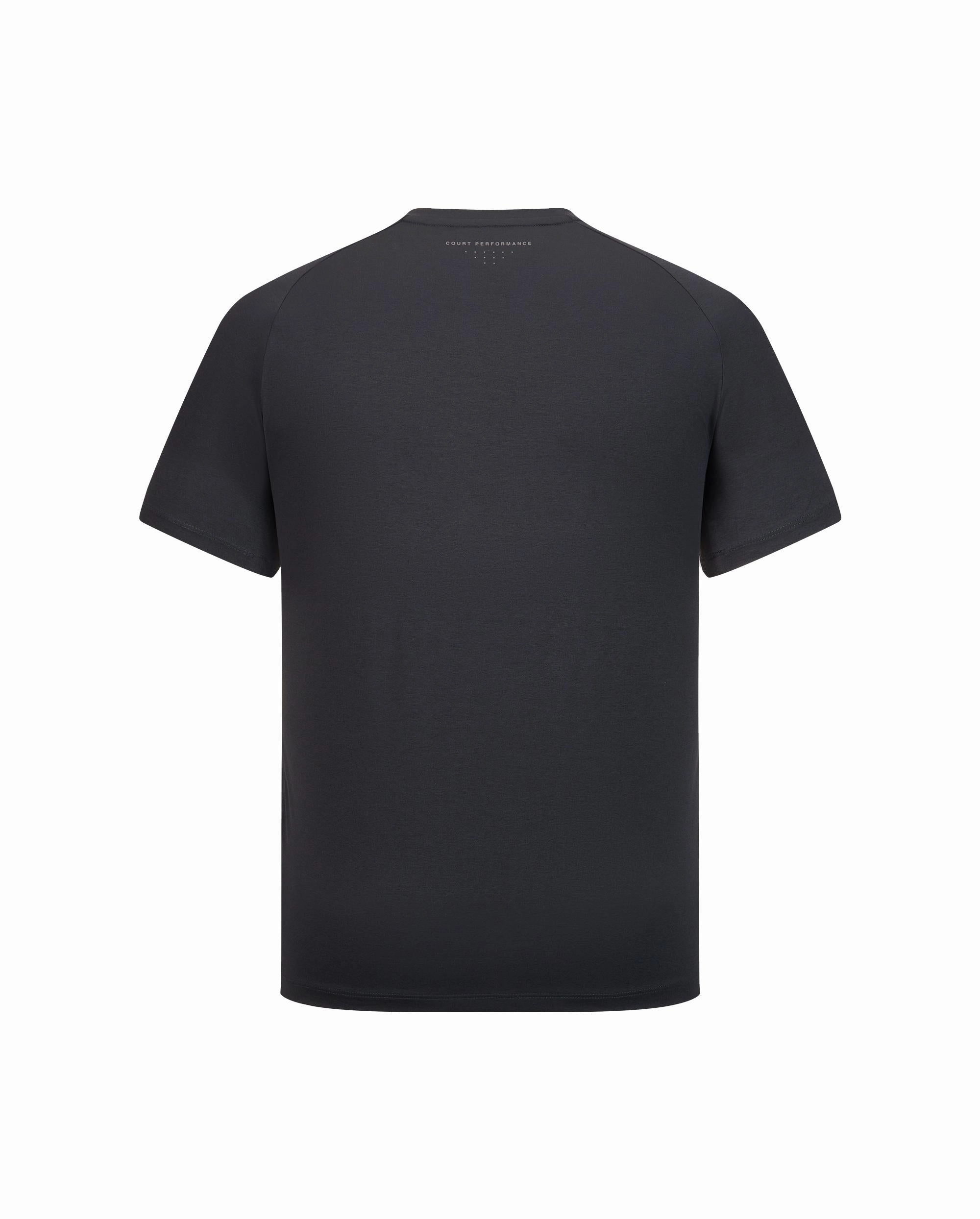 1011568-008 | T-SHIRT 'CRAFT THE COURT' QUICK-DRY UPF50  | BLACK