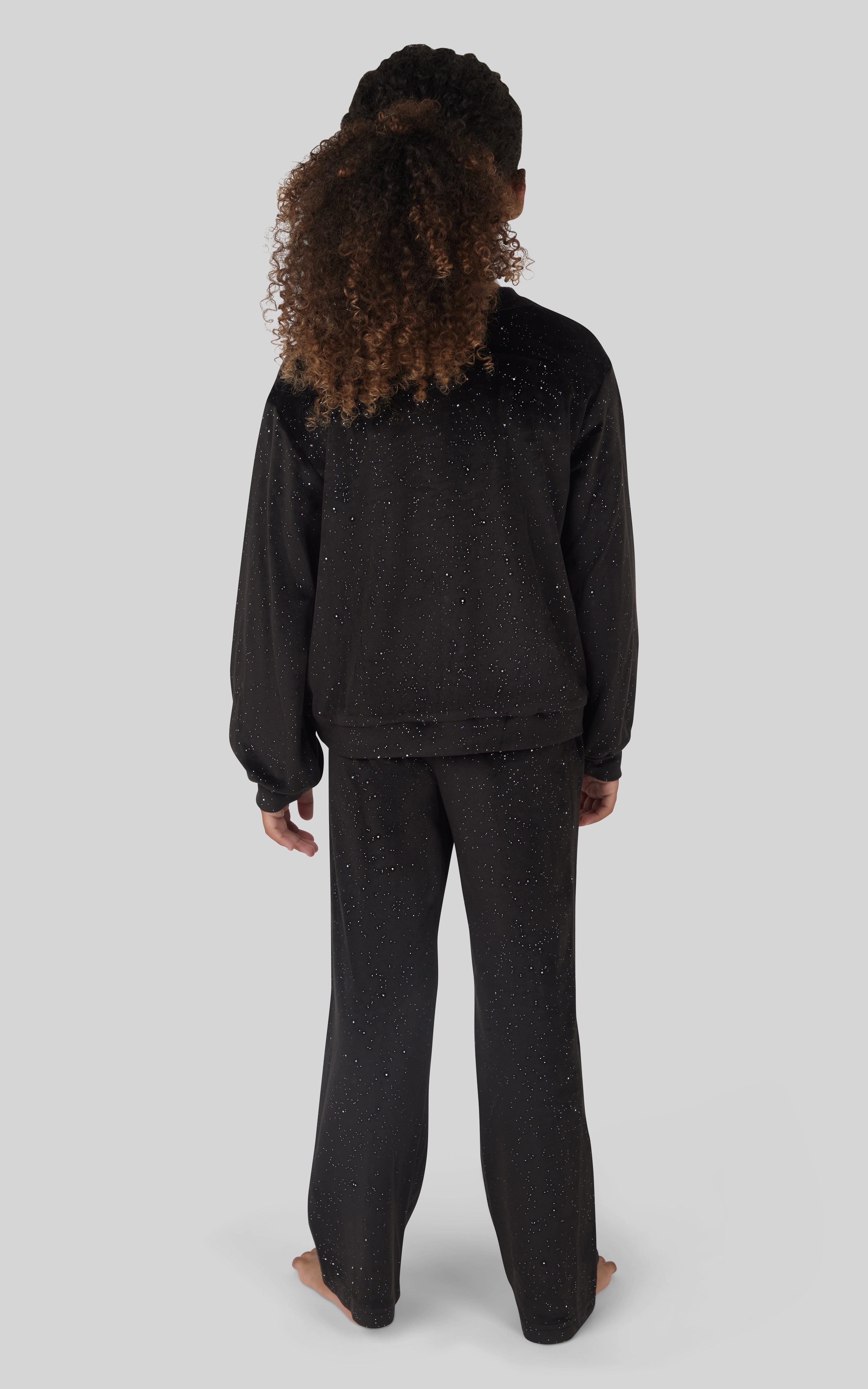 4-6X Velour Crew Neck and Pant Set