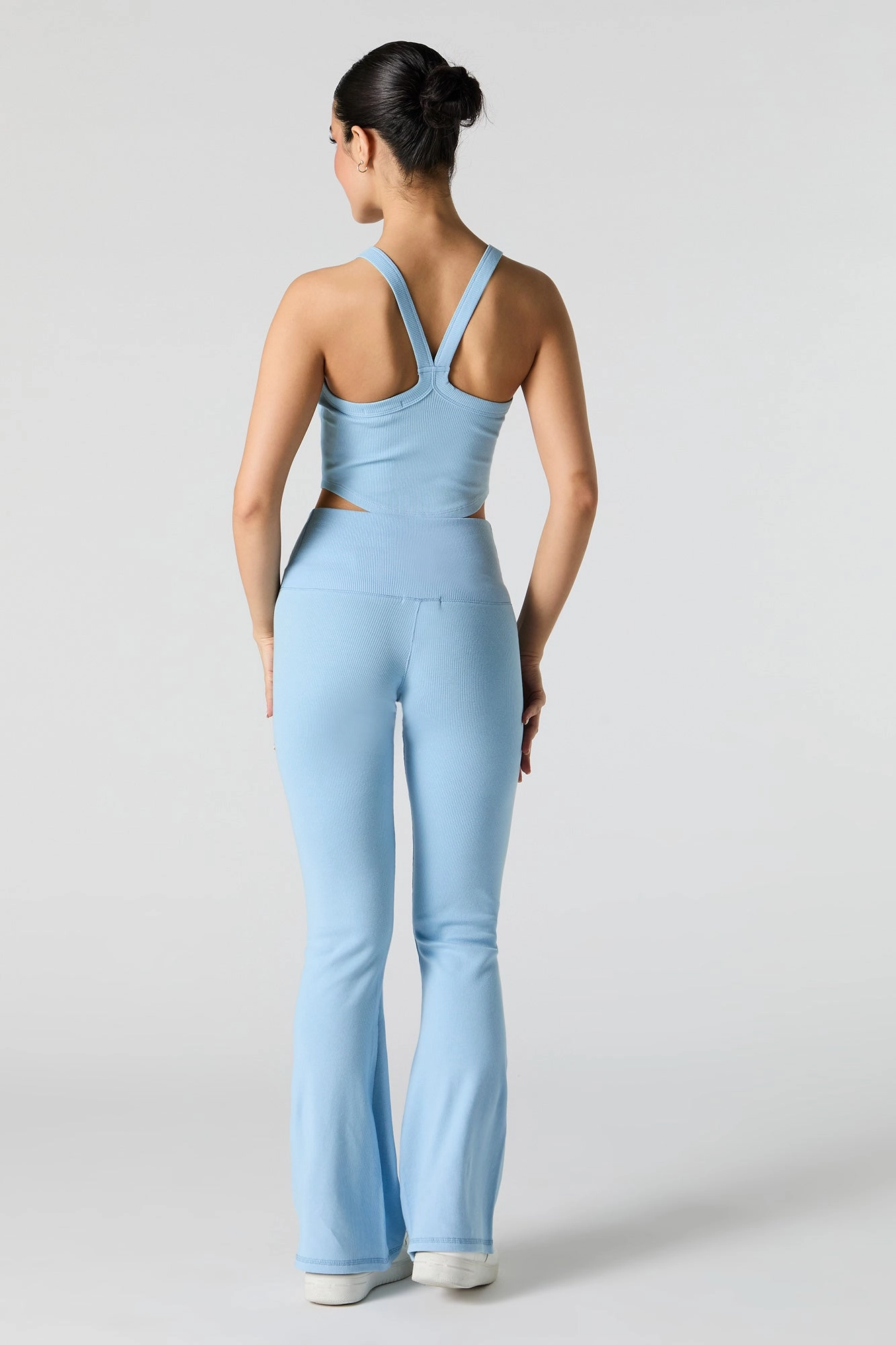 Active Ribbed V Waist Flare Pant