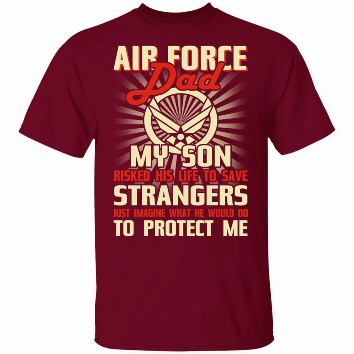 Air Force Dad T-Shirt On Front