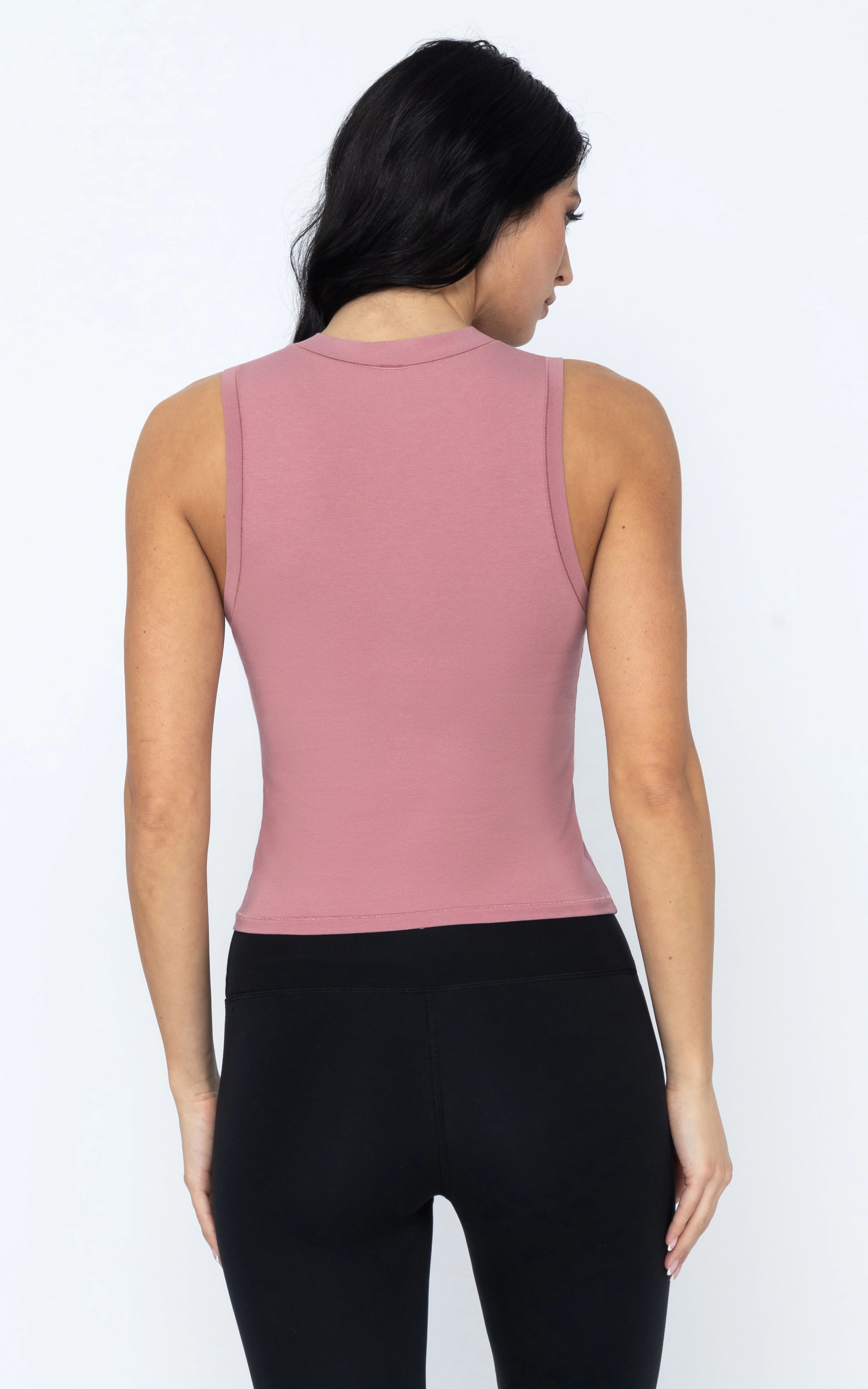 Airlite Cotton Mock Neck Tank