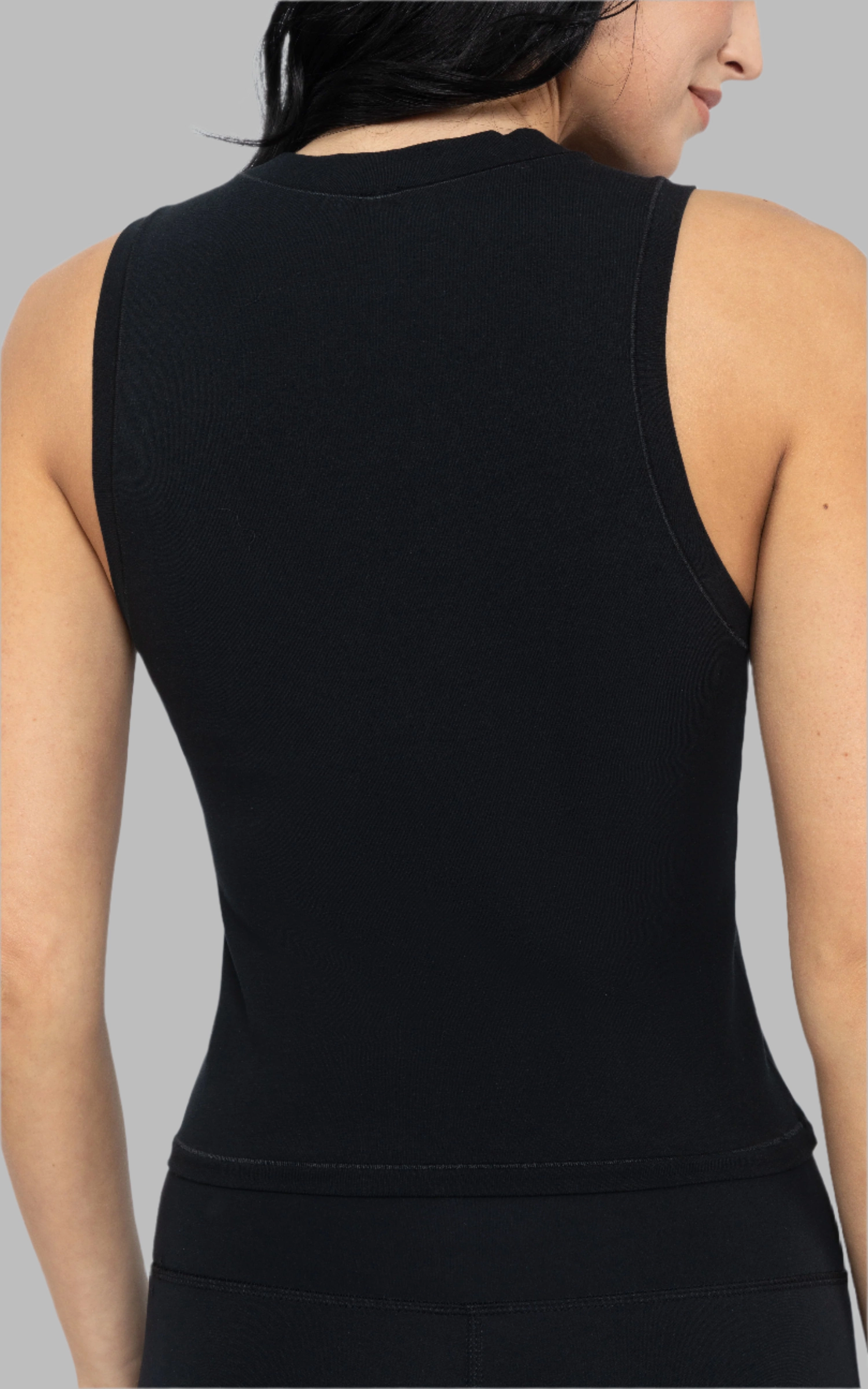Airlite Cotton Mock Neck Tank