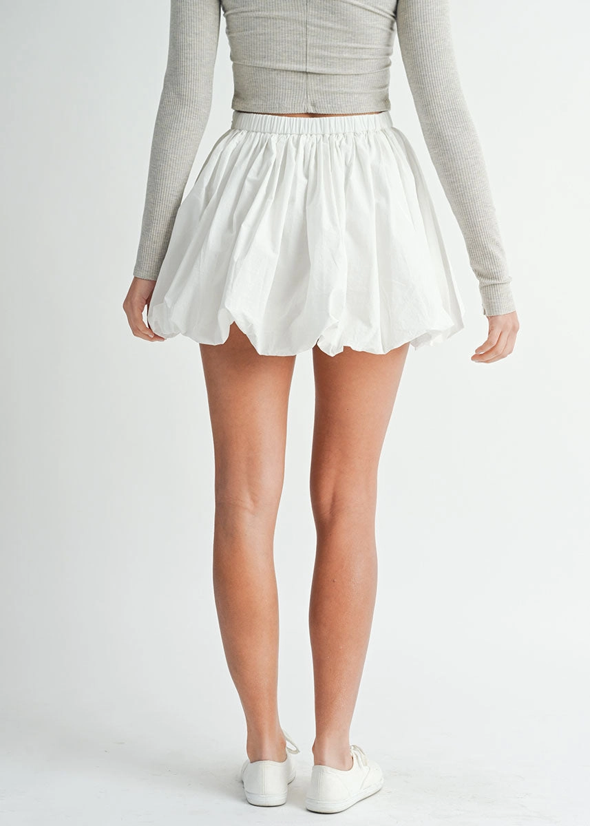 Alabama Bubble Mini Skirt - Off-White
