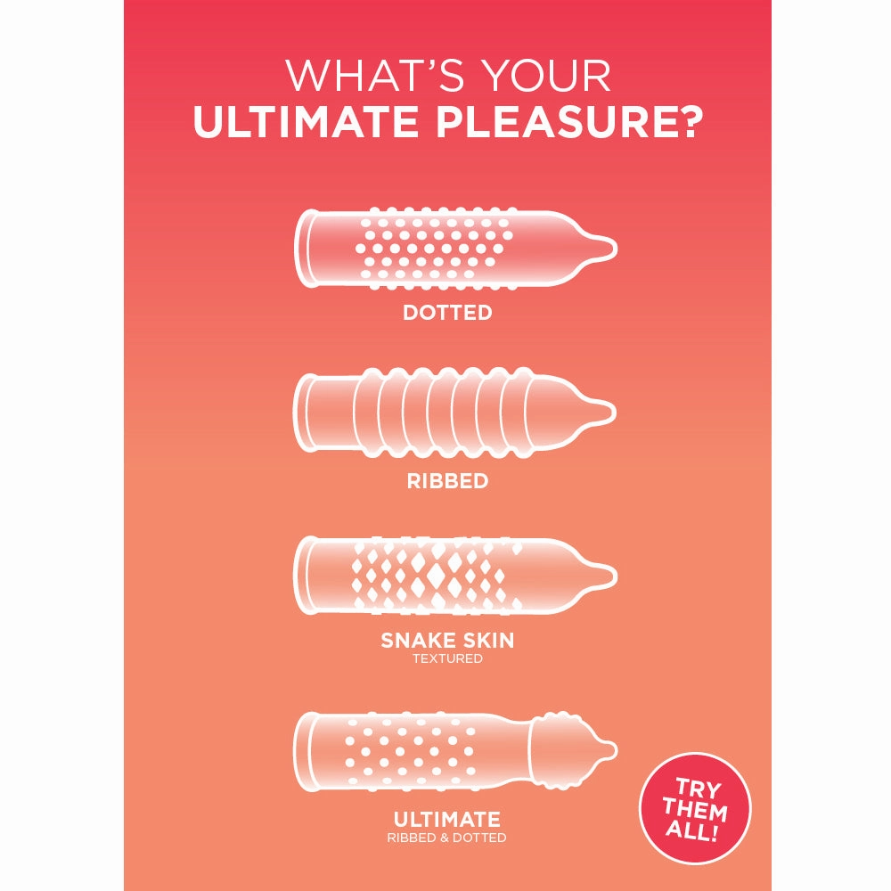 Ansell LifeStyles Ultimate Pleasure Textured Latex Condoms