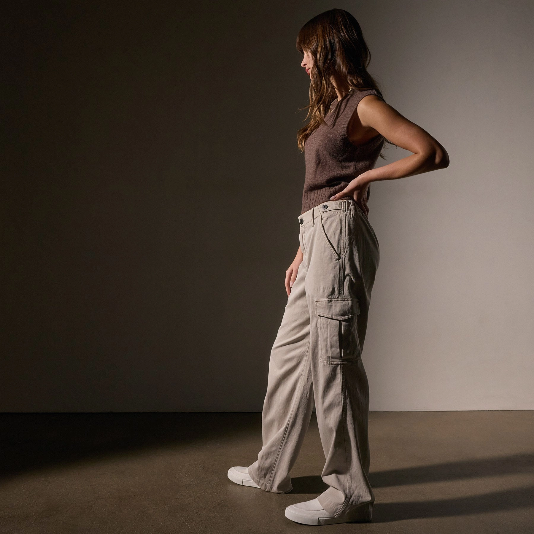 Army Cotton Slub Cargo Pant - Salt Pigment