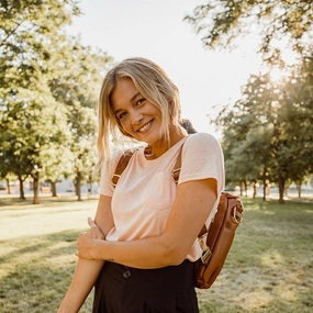 Basic Tee, Peach Slub
