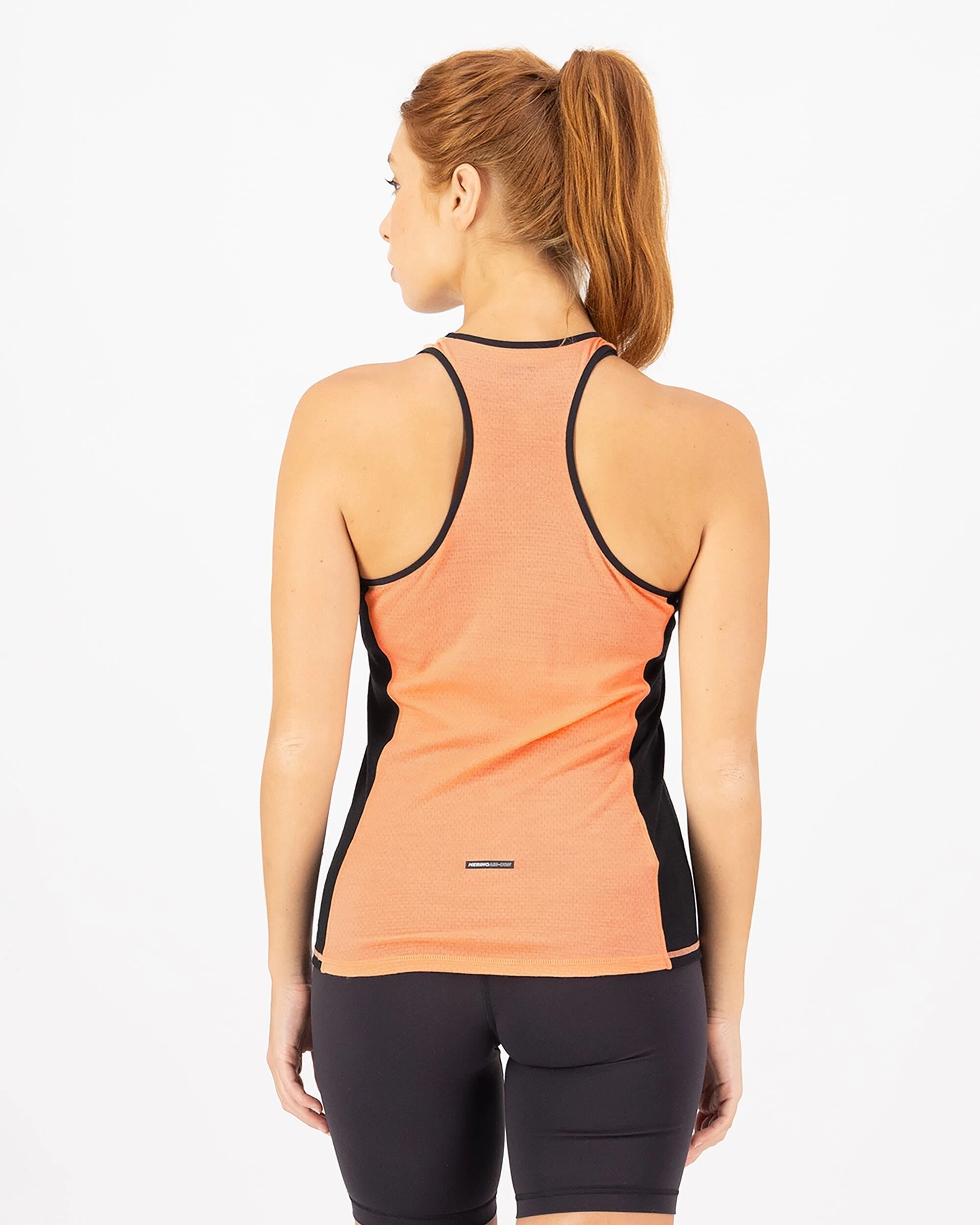 Bella Merino Tank - Punch / Black