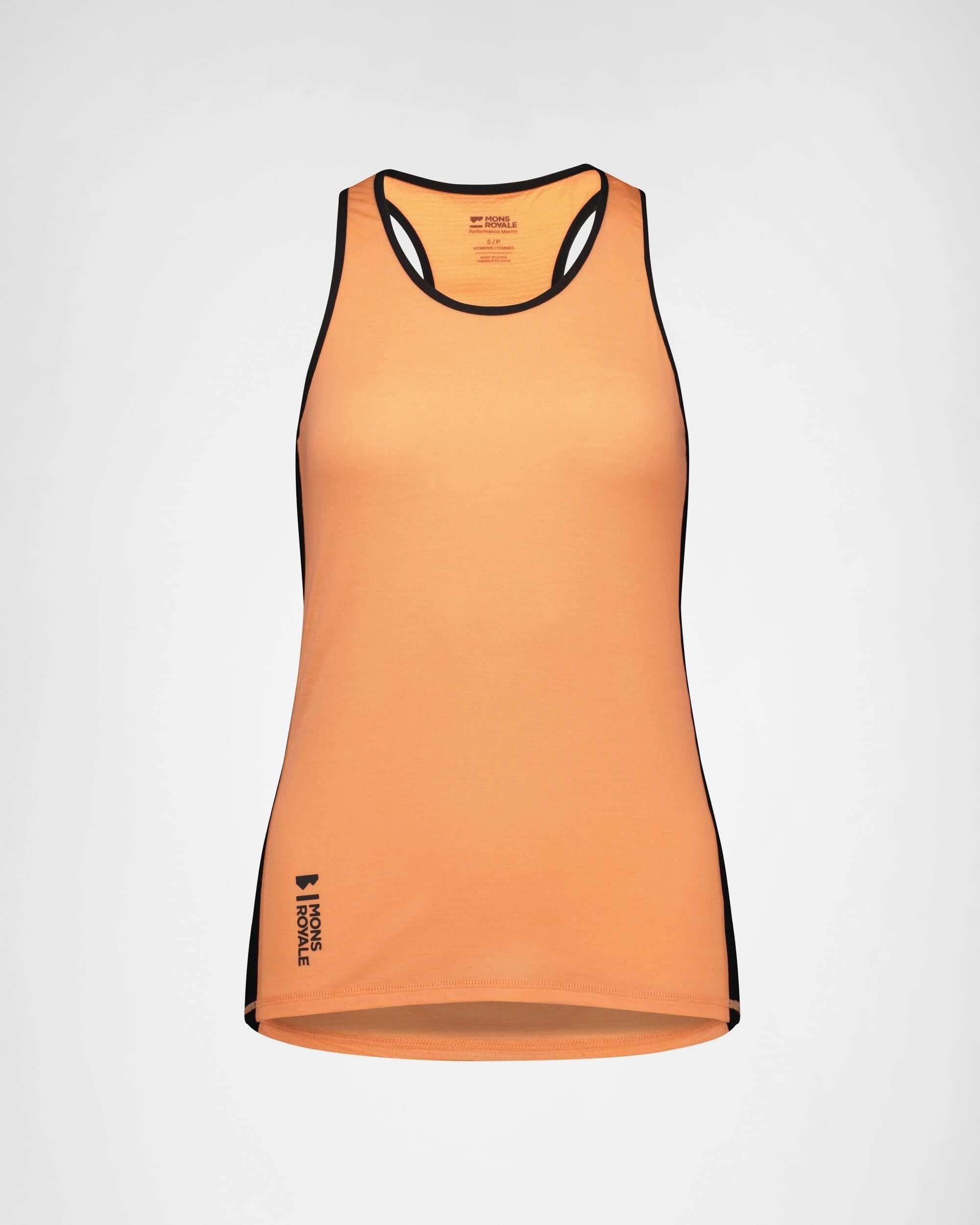 Bella Merino Tank - Punch / Black