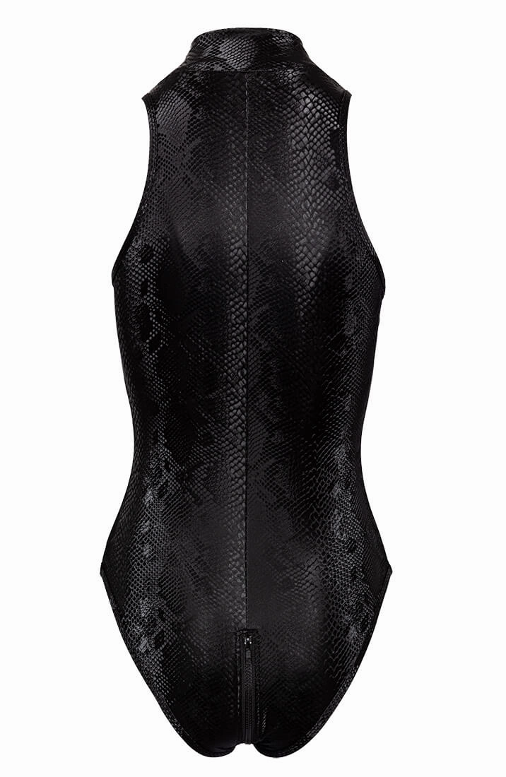 Black faux snakeskin bodysuit - Option One