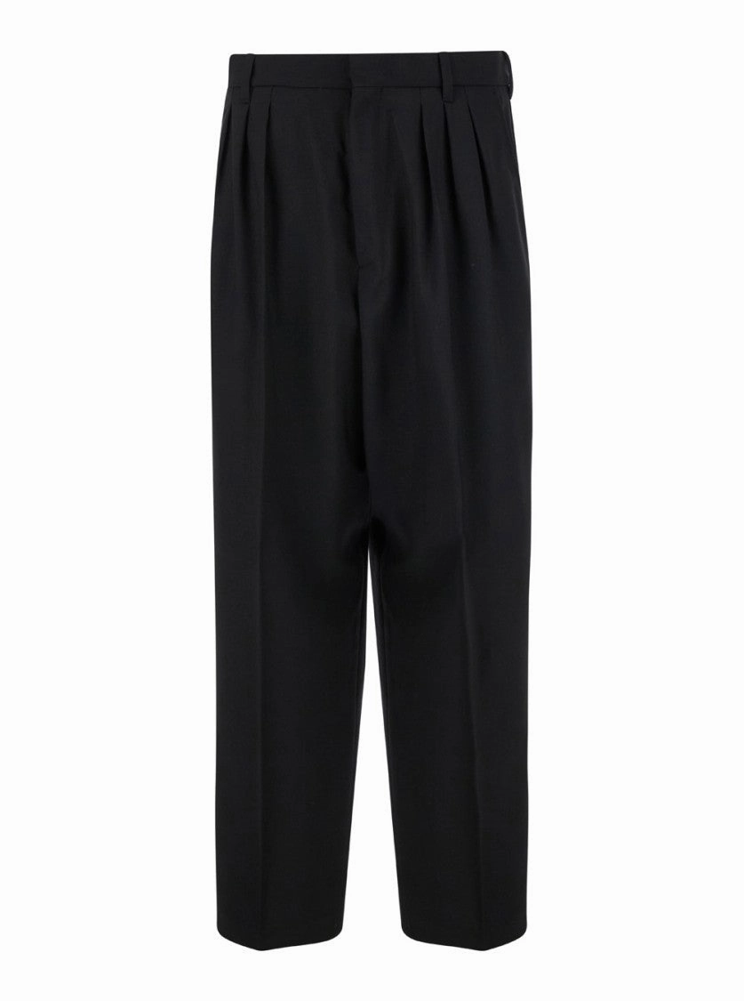 Black Pants With Pences In Wool