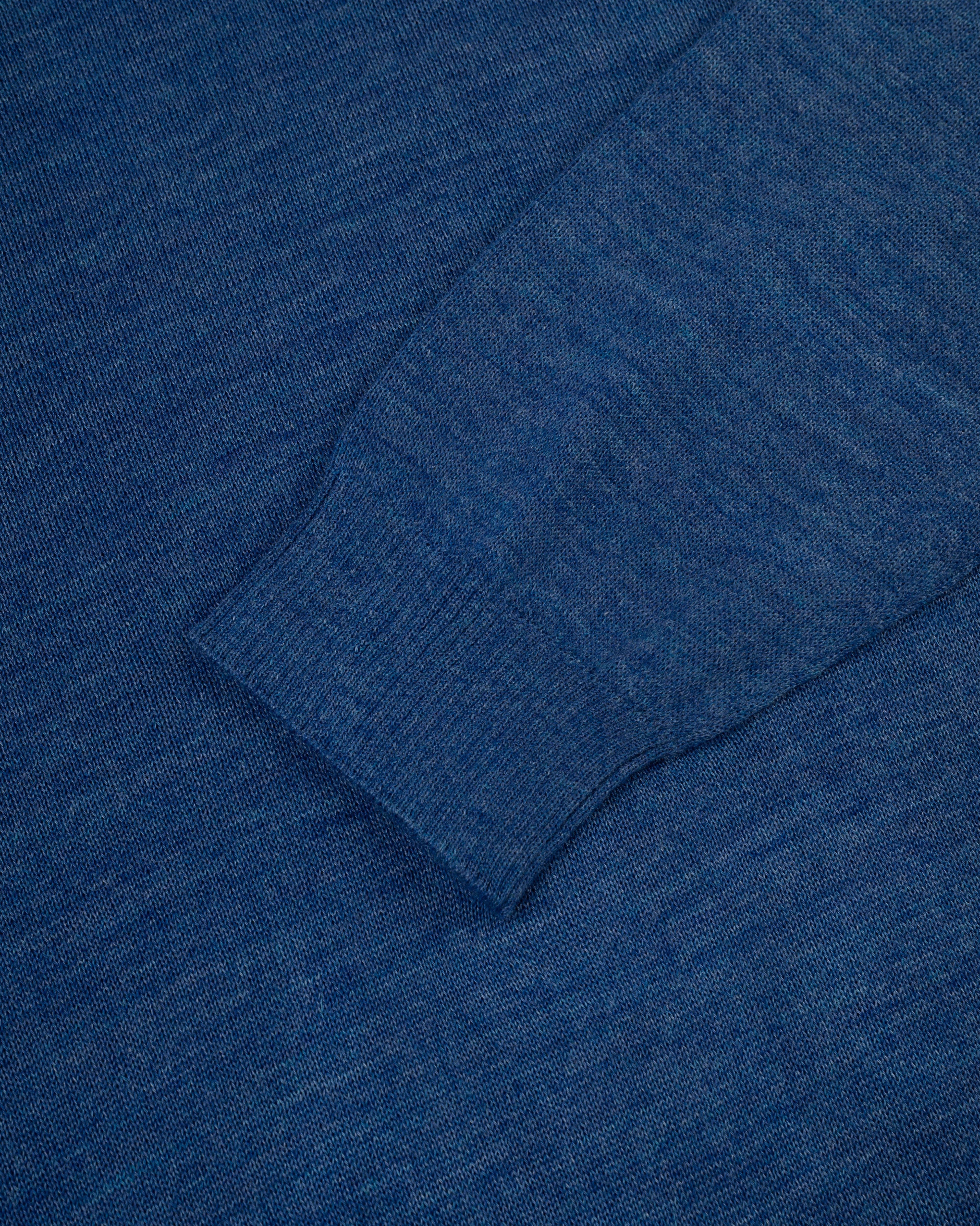 BLUE ALPACA/SILK CREWNECK SWEATER