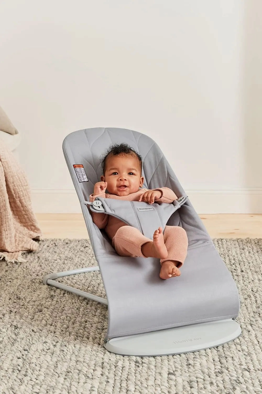 Bouncer Bliss Light Gray Woven Petal Quilt (See description)