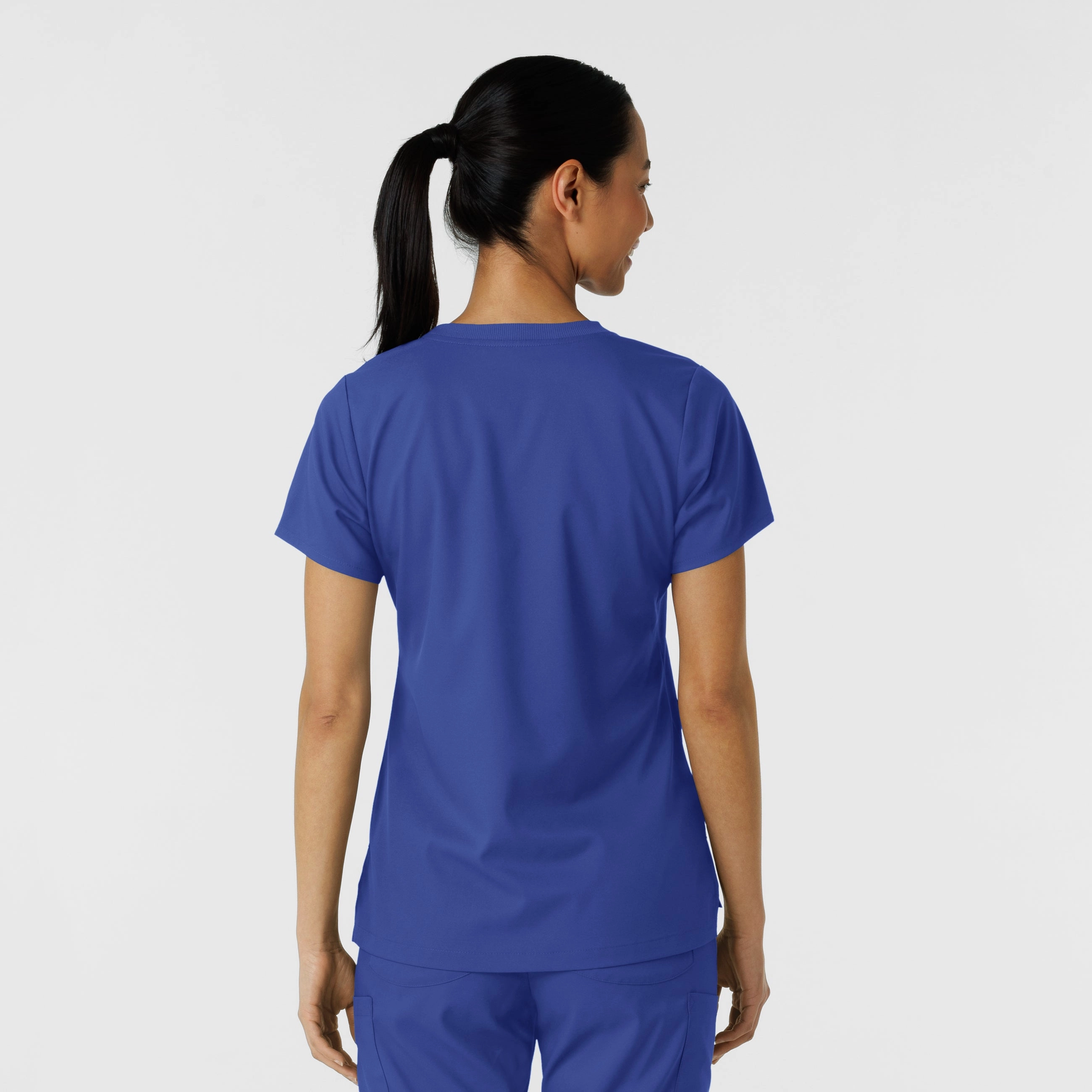 Boundless Women's Crew Neck Scrub Top - Galaxy Blue