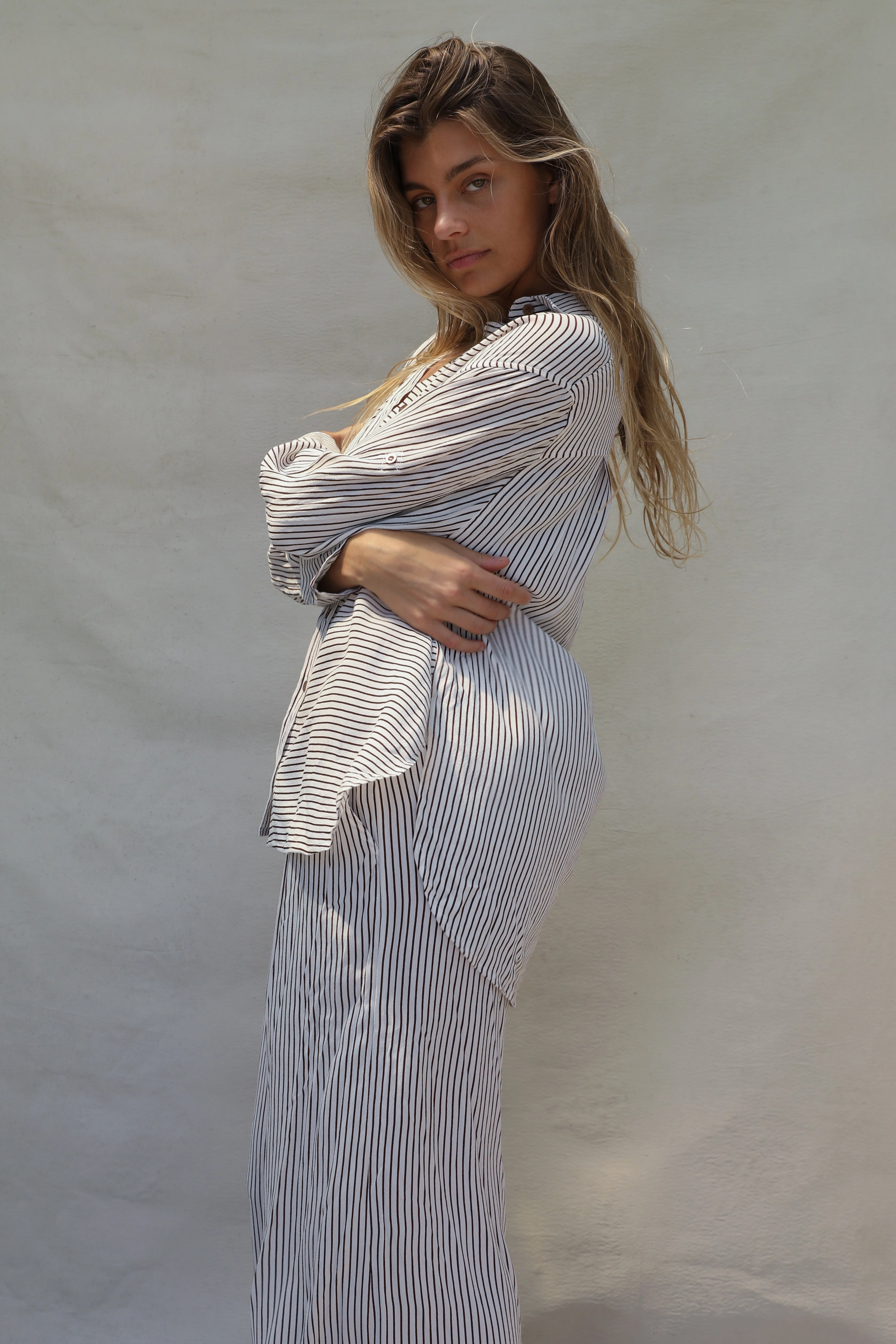 Bruna Pant - Chocolate Stripe
