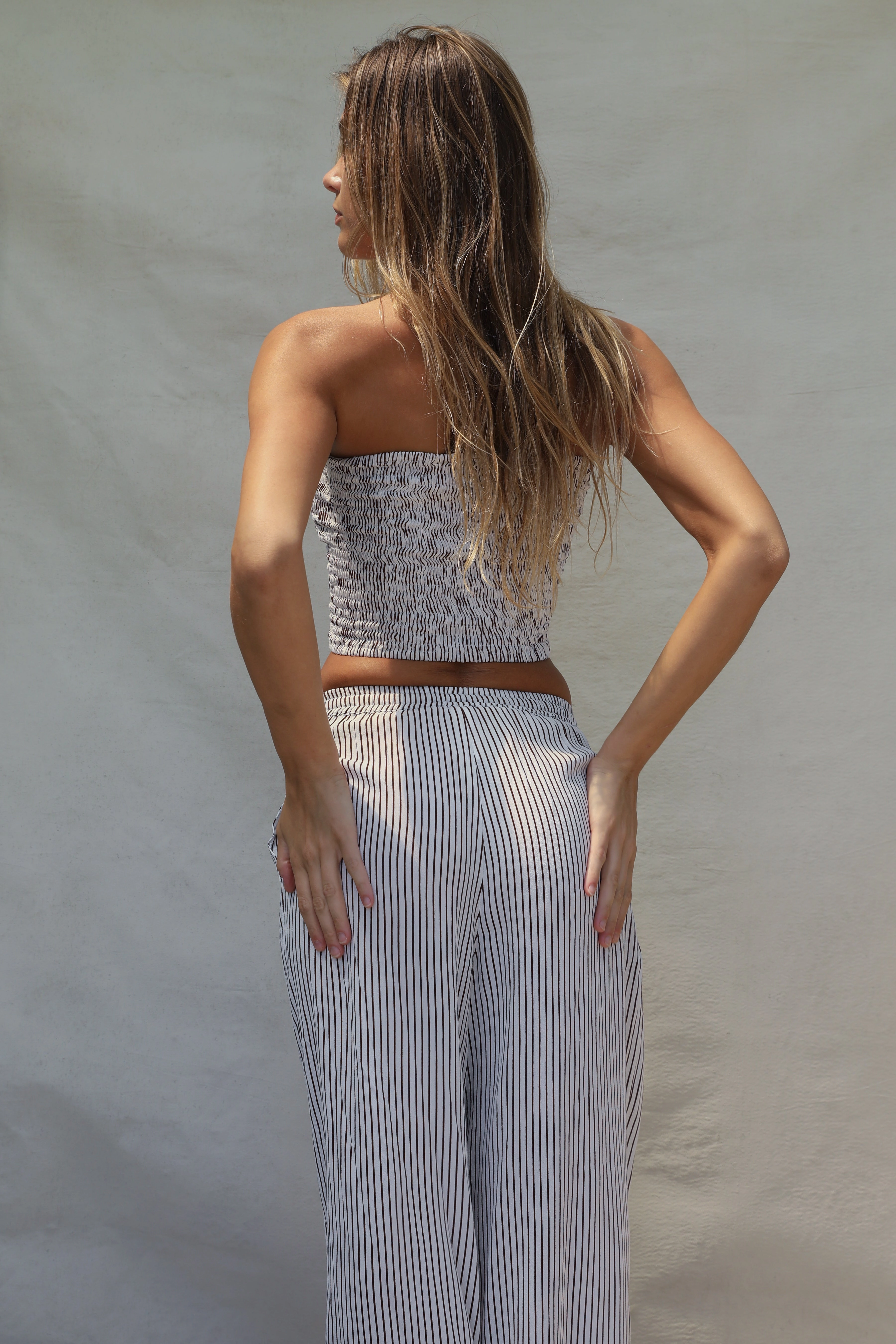 Bruna Pant - Chocolate Stripe