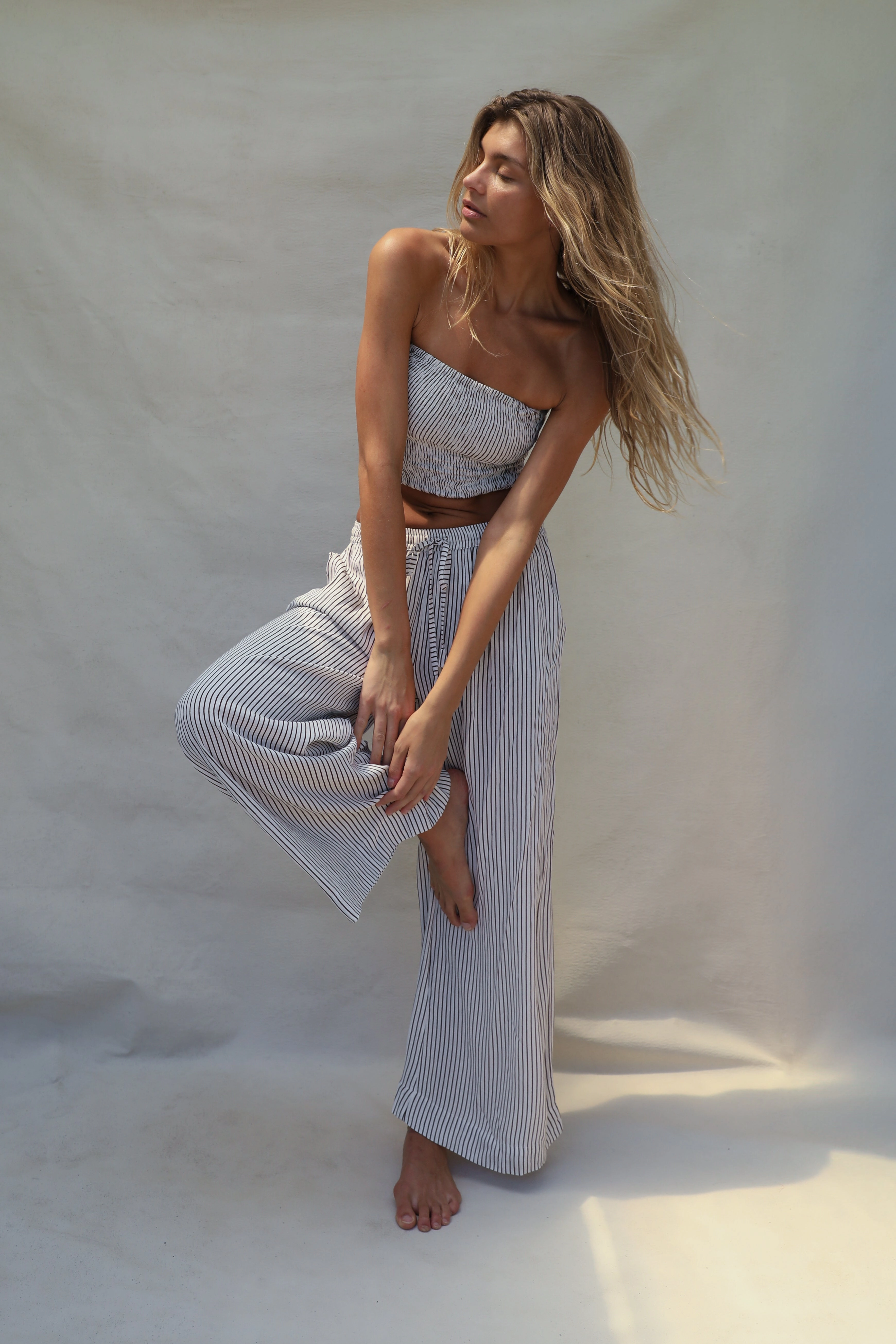 Bruna Pant - Chocolate Stripe