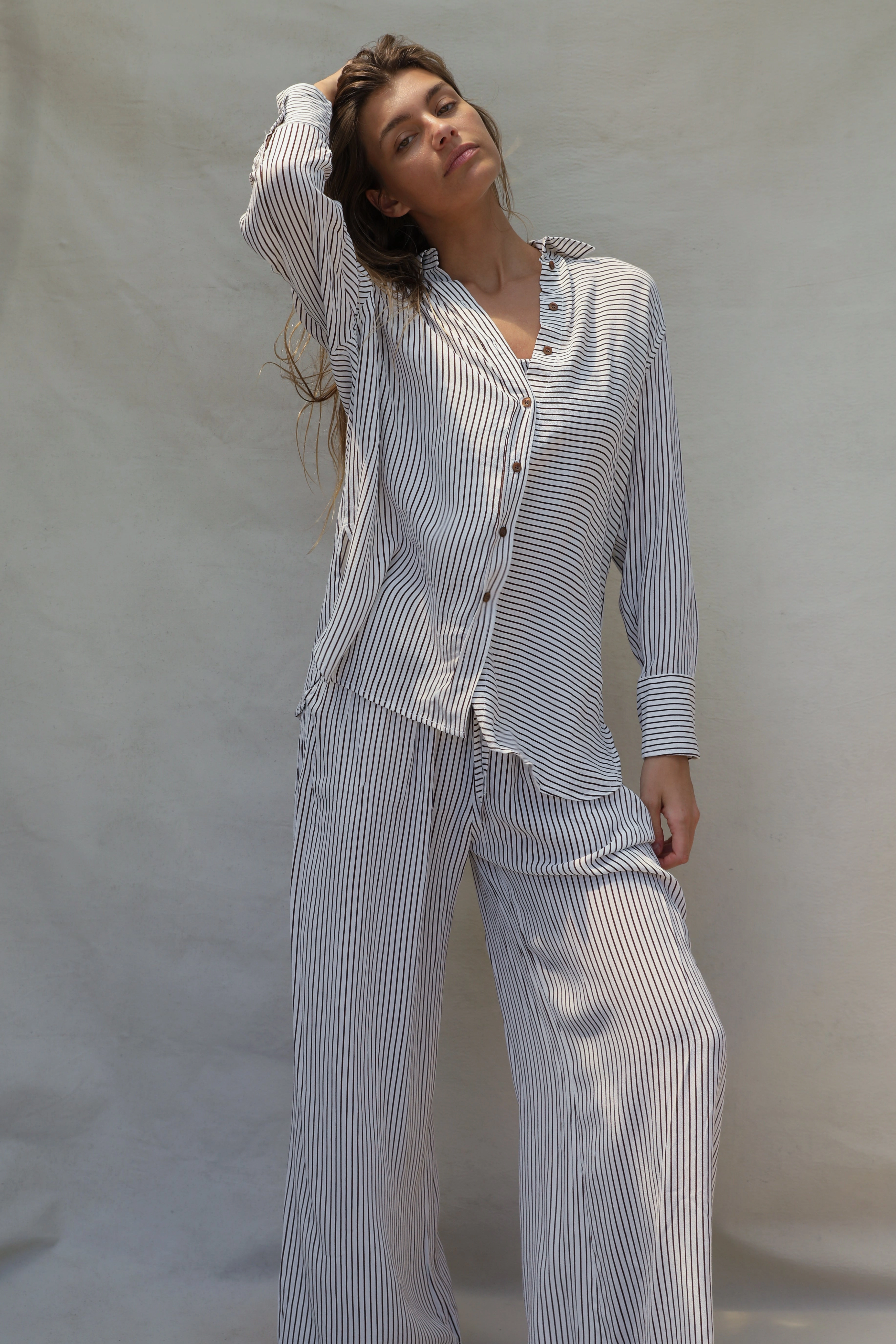 Bruna Pant - Chocolate Stripe