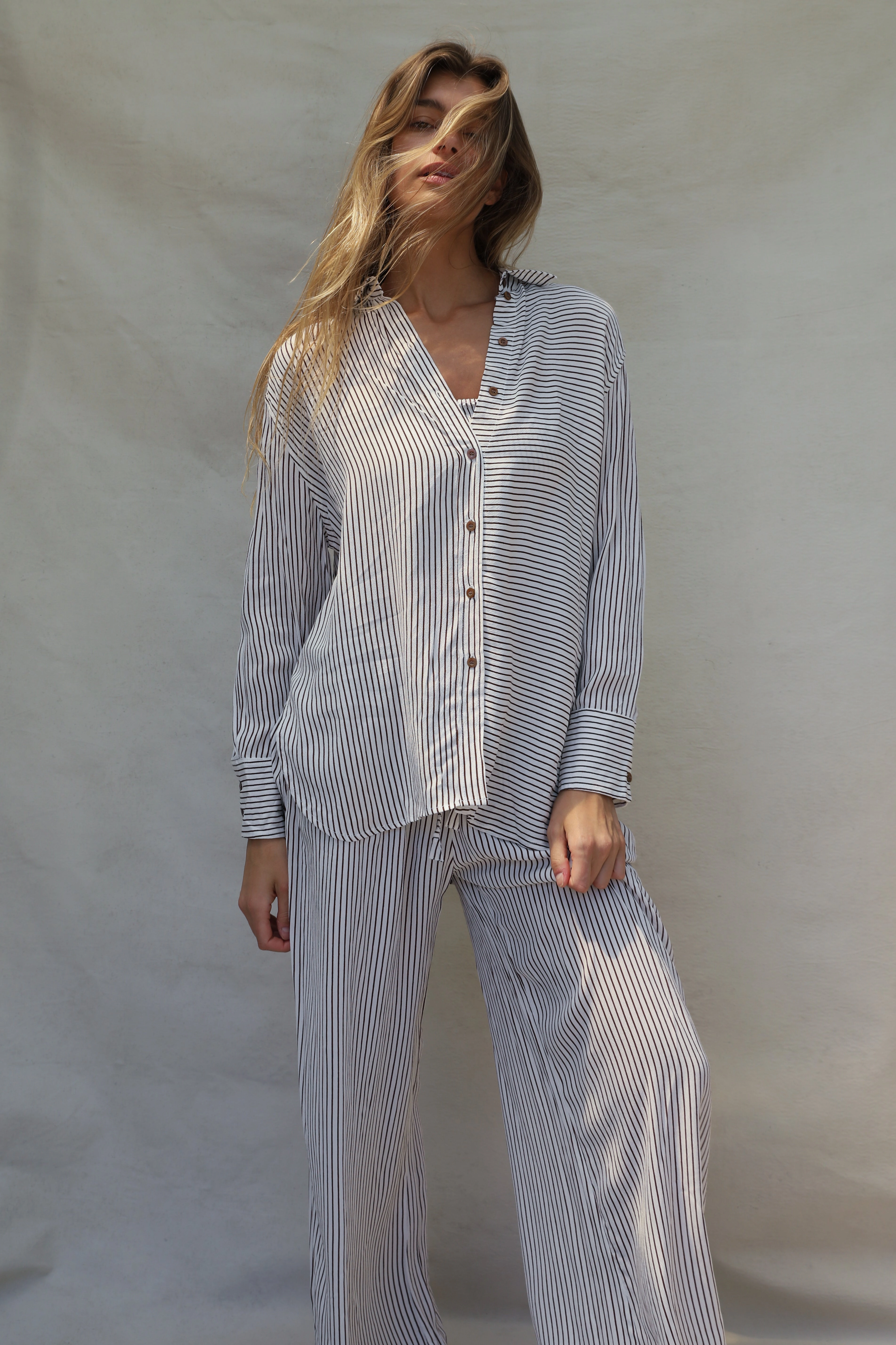 Bruna Pant - Chocolate Stripe