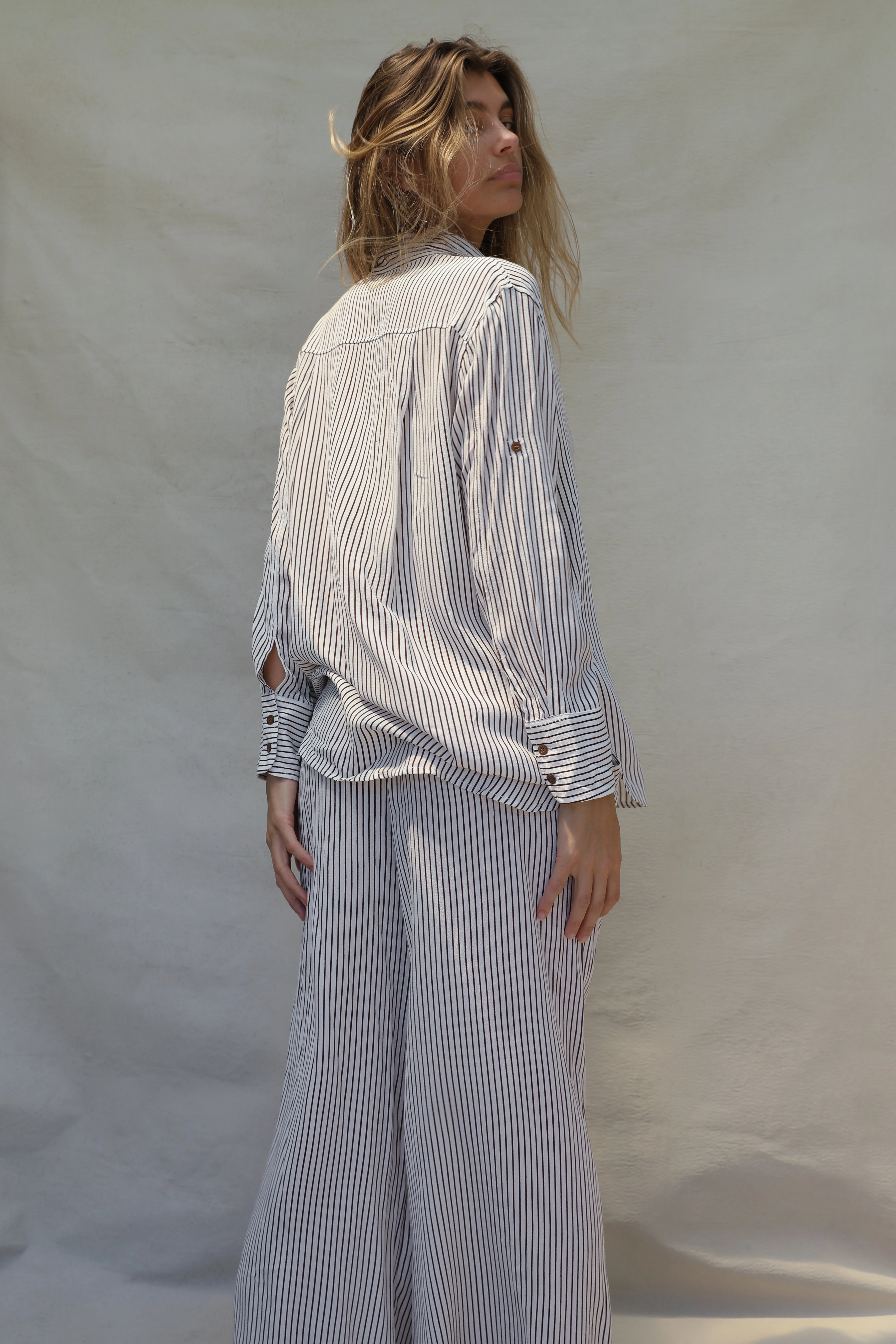 Bruna Pant - Chocolate Stripe