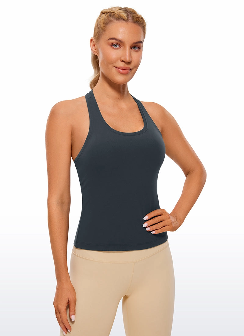 Butterluxe Waist-Length Crewneck Tank Racerback