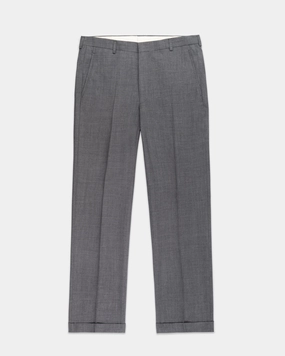 CAMBRIDGE GREY SOLID WOOL TROUSERS
