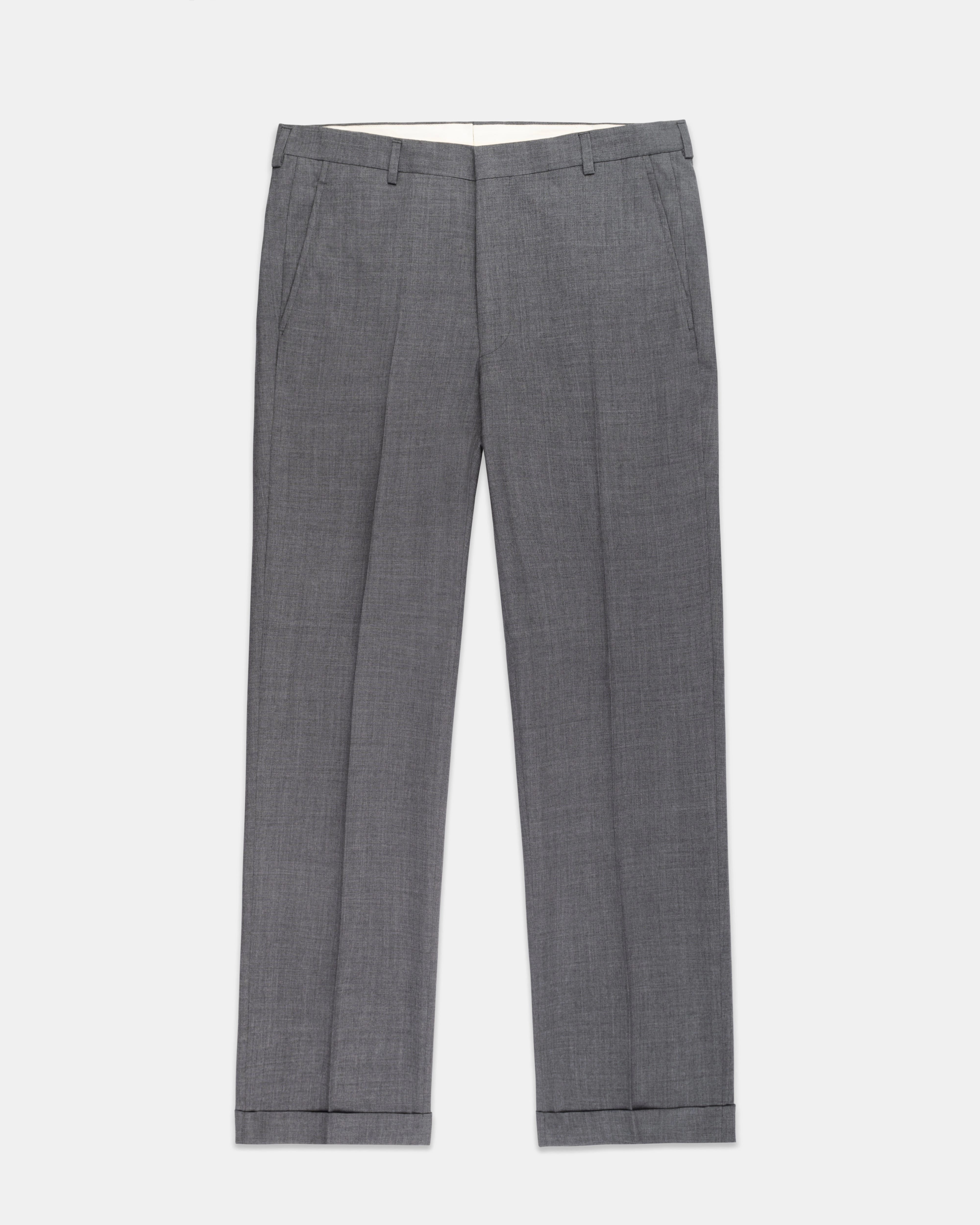 CAMBRIDGE GREY SOLID WOOL TROUSERS