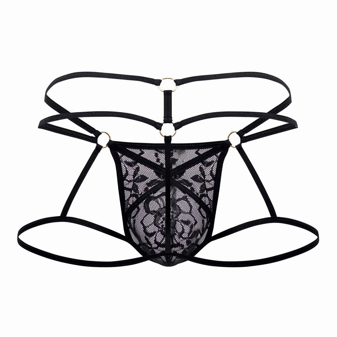 CandyMan 99671 Lace Jock Thongs Color Black