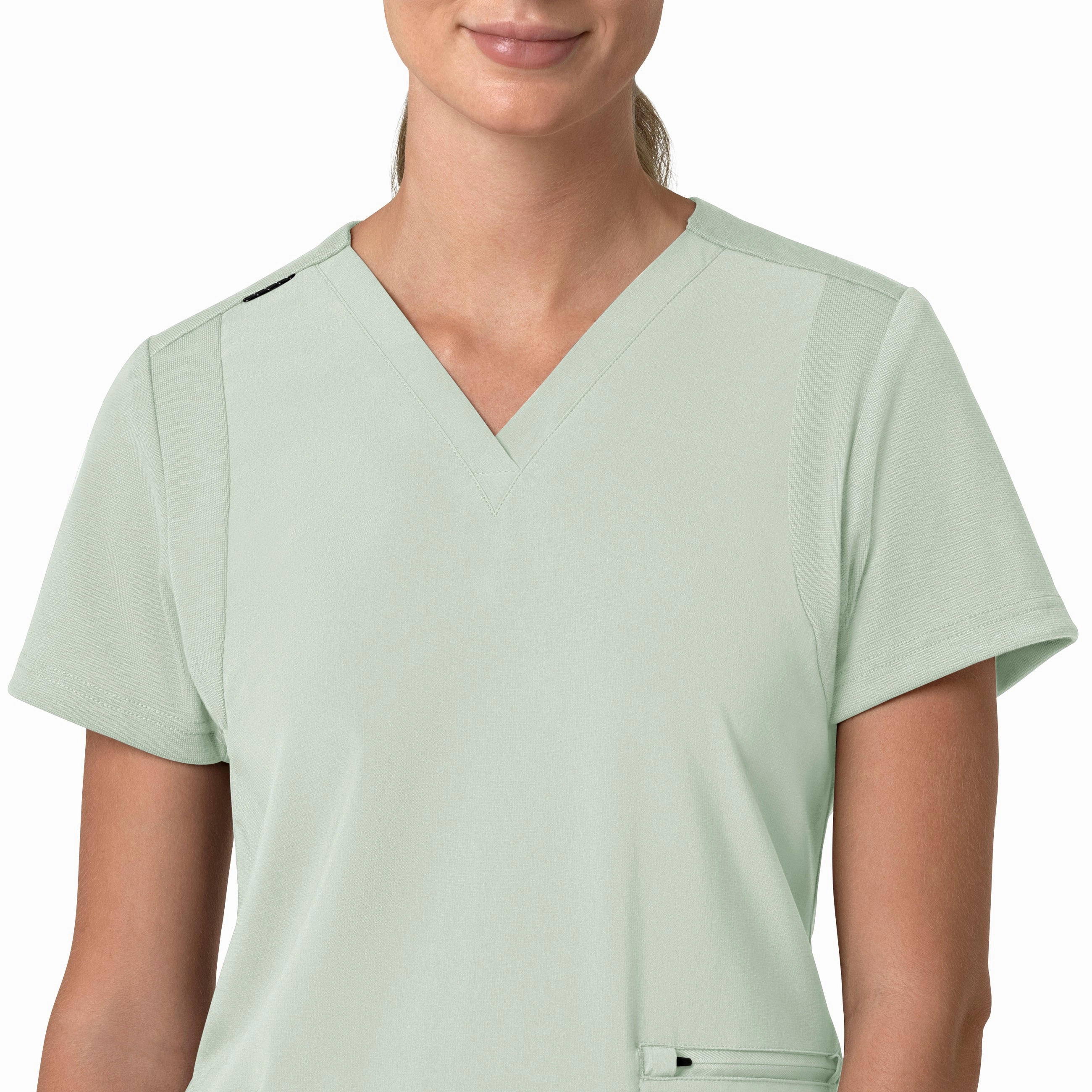 Carhartt Force Cross-Flex Women's Flex Panel V-Neck Scrub Top - Big Sky