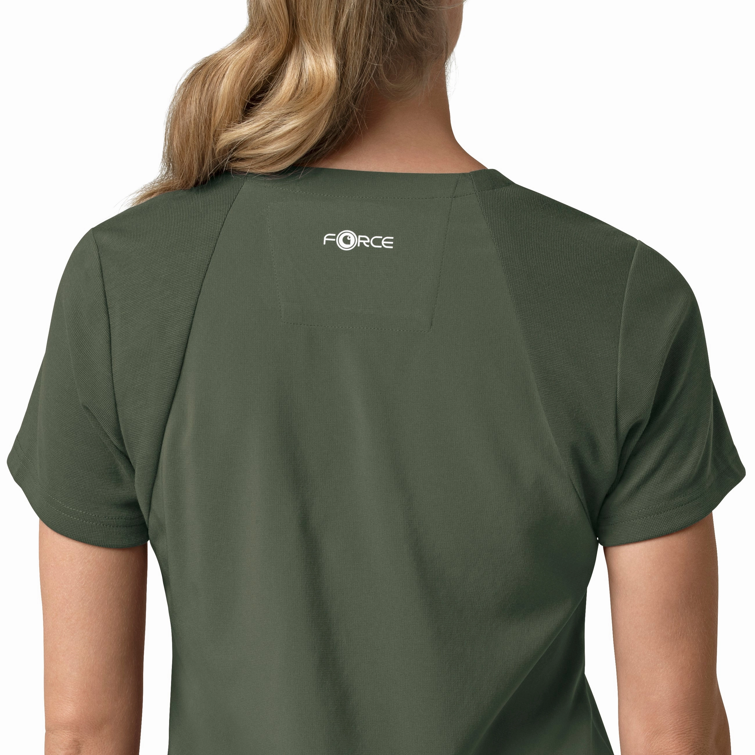 Carhartt Force Cross-Flex Women's Flex Panel V-Neck Scrub Top - Olive