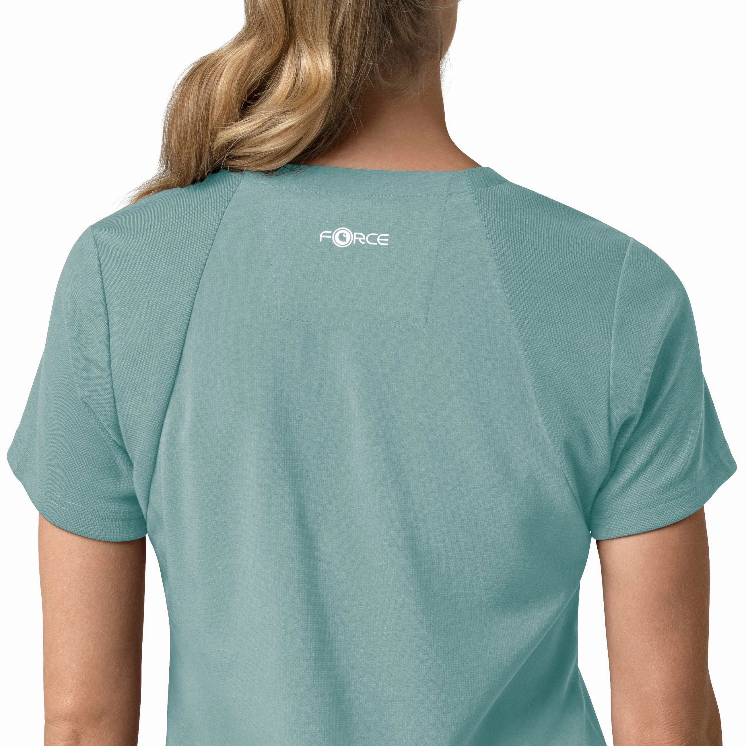 Carhartt Force Cross-Flex Women's Flex Panel V-Neck Scrub Top - Summer Blue