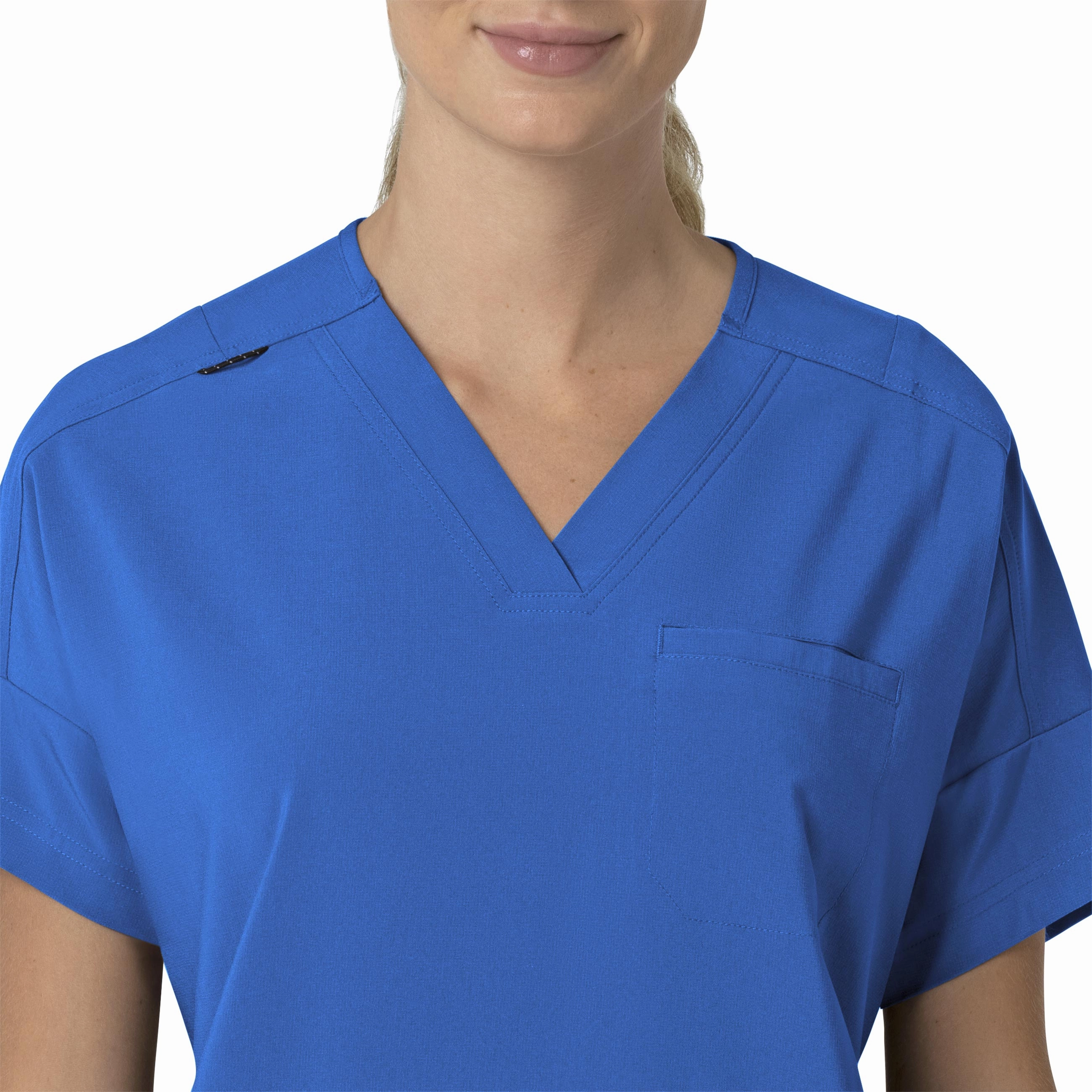 Carhartt Force Cross-Flex Women's Oversized V-Neck Scrub Top - Royal