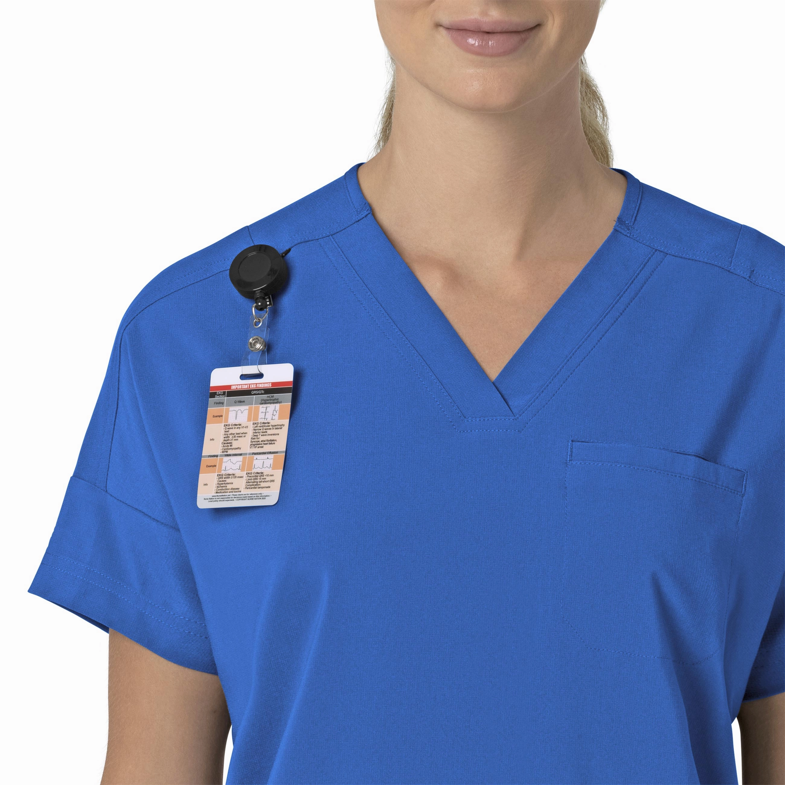 Carhartt Force Cross-Flex Women's Oversized V-Neck Scrub Top - Royal