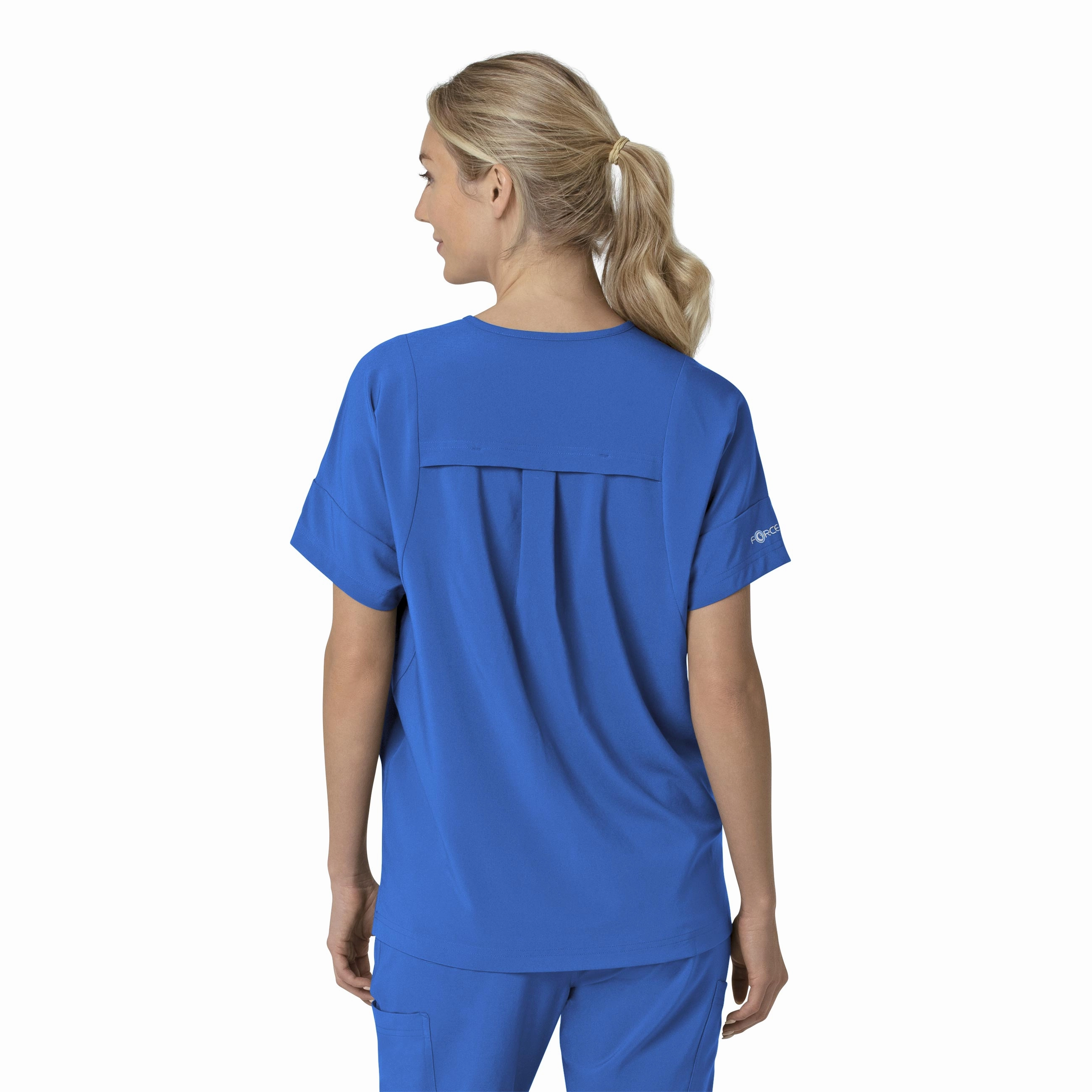 Carhartt Force Cross-Flex Women's Oversized V-Neck Scrub Top - Royal