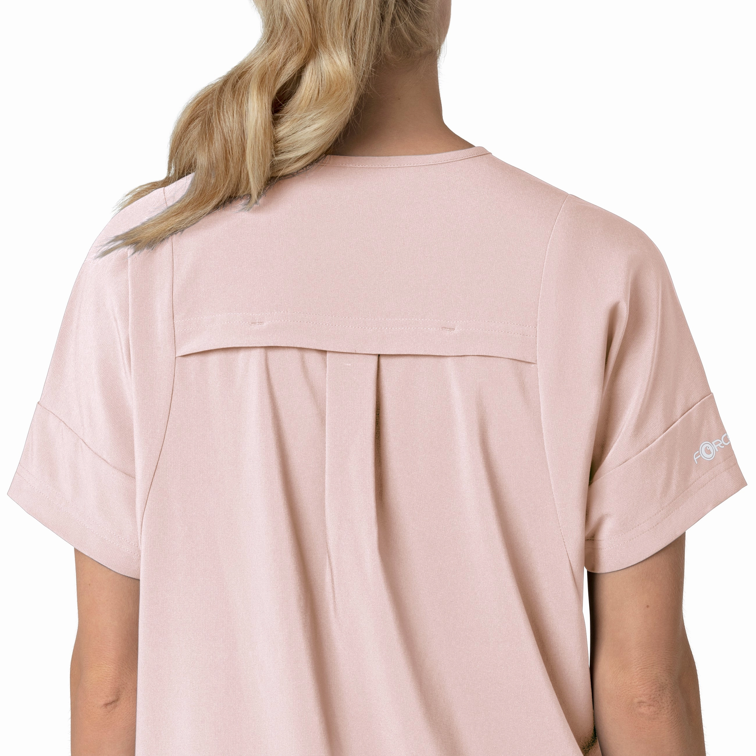 Carhartt Force Cross-Flex Women's Oversized V-Neck Scrub Top - Soft Rose