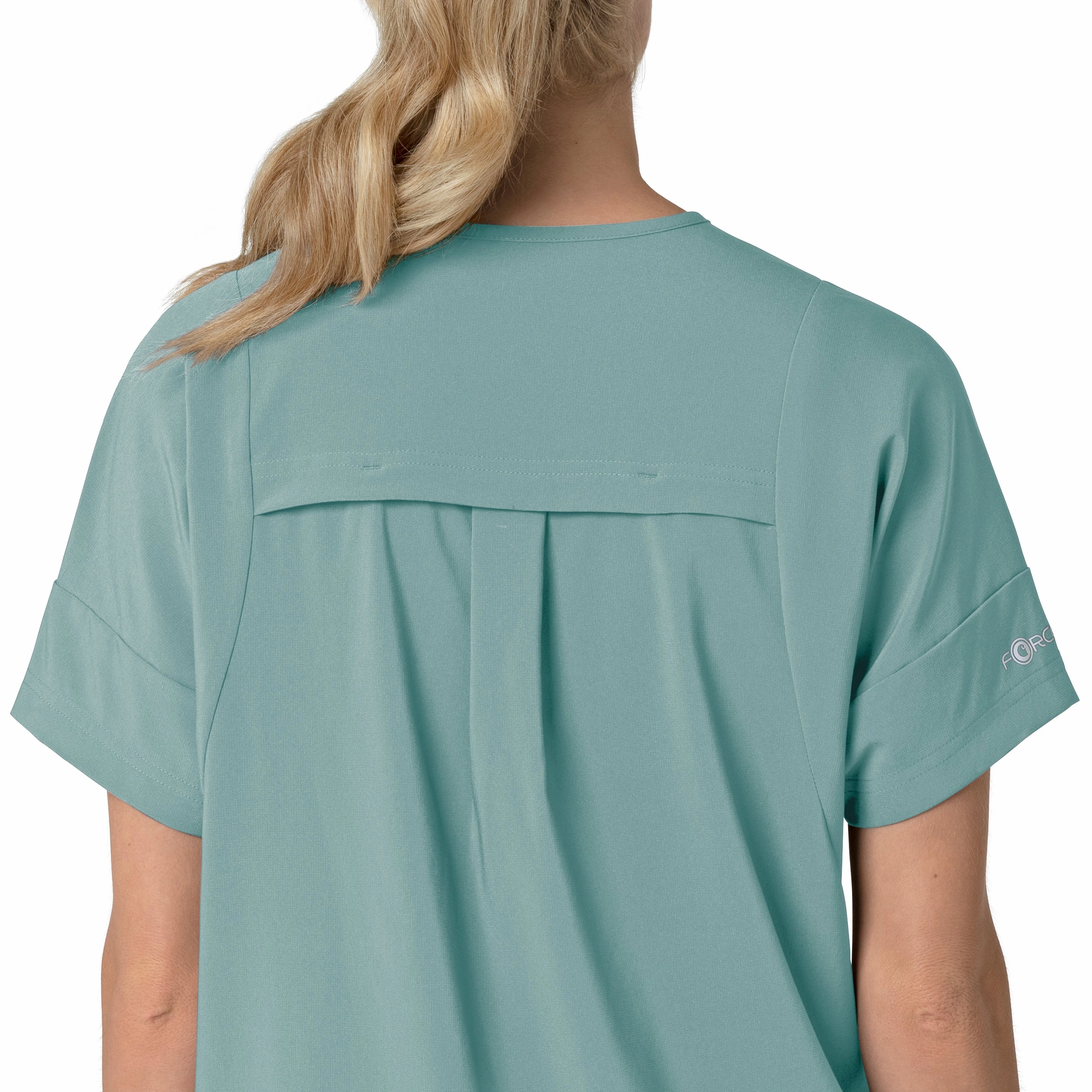 Carhartt Force Cross-Flex Women's Oversized V-Neck Scrub Top - Summer Blue