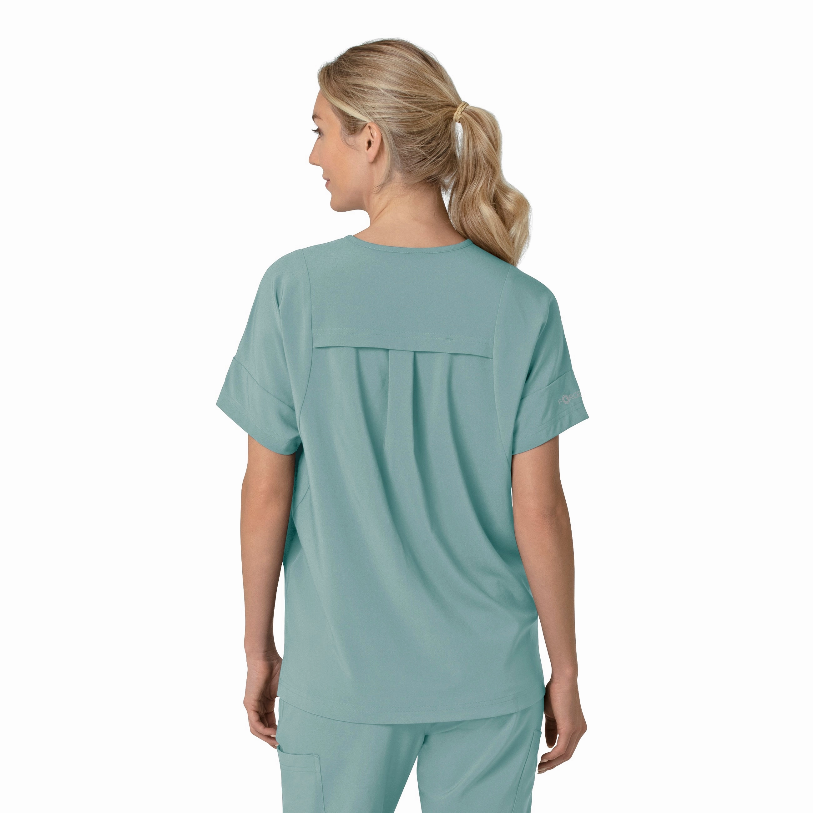 Carhartt Force Cross-Flex Women's Oversized V-Neck Scrub Top - Summer Blue