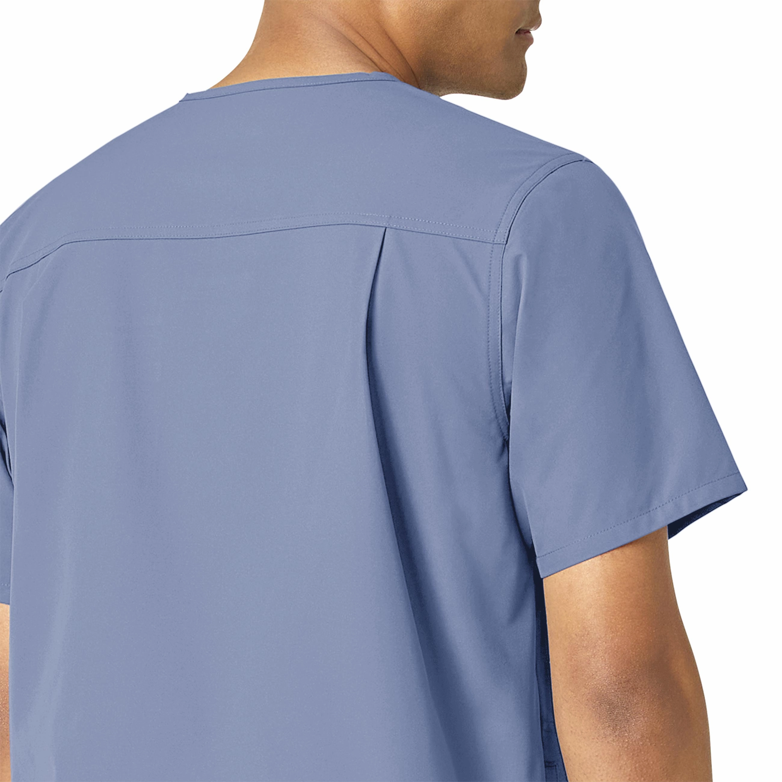 Carhartt Force Essentials Men's V-Neck Shirttail Scrub Top - Ceil Blue
