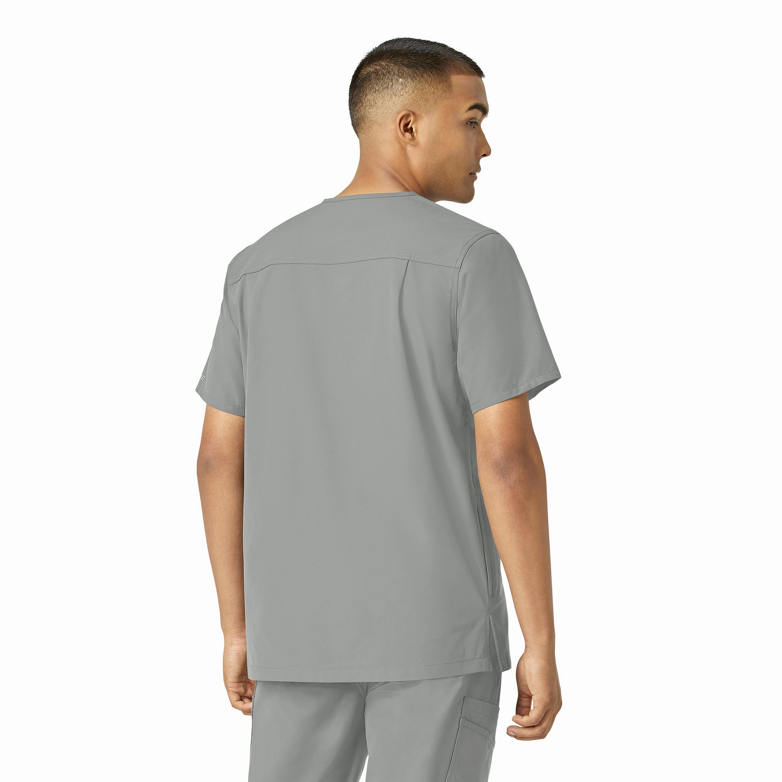 Carhartt Force Essentials Men's V-Neck Shirttail Scrub Top - Grey