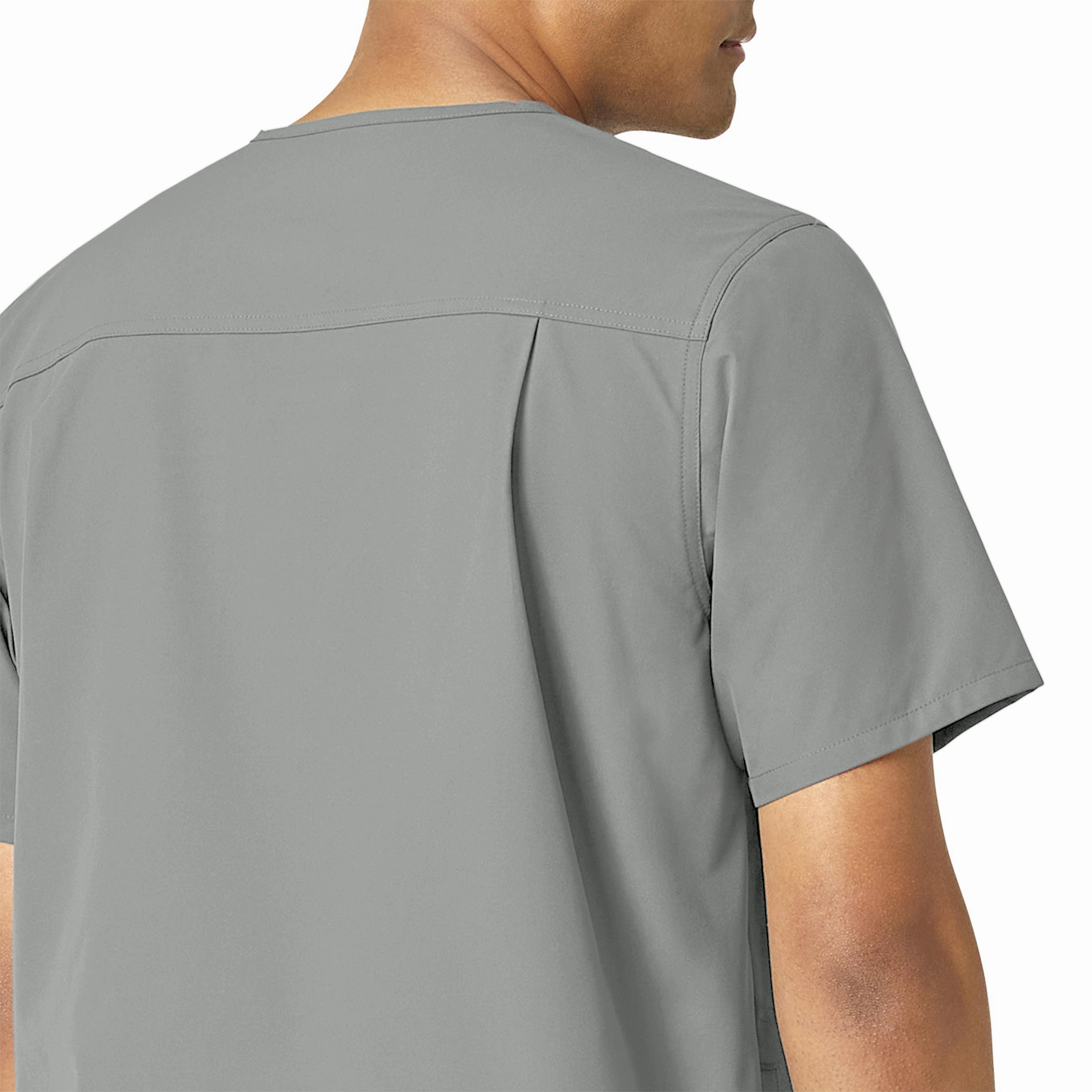 Carhartt Force Essentials Men's V-Neck Shirttail Scrub Top - Grey