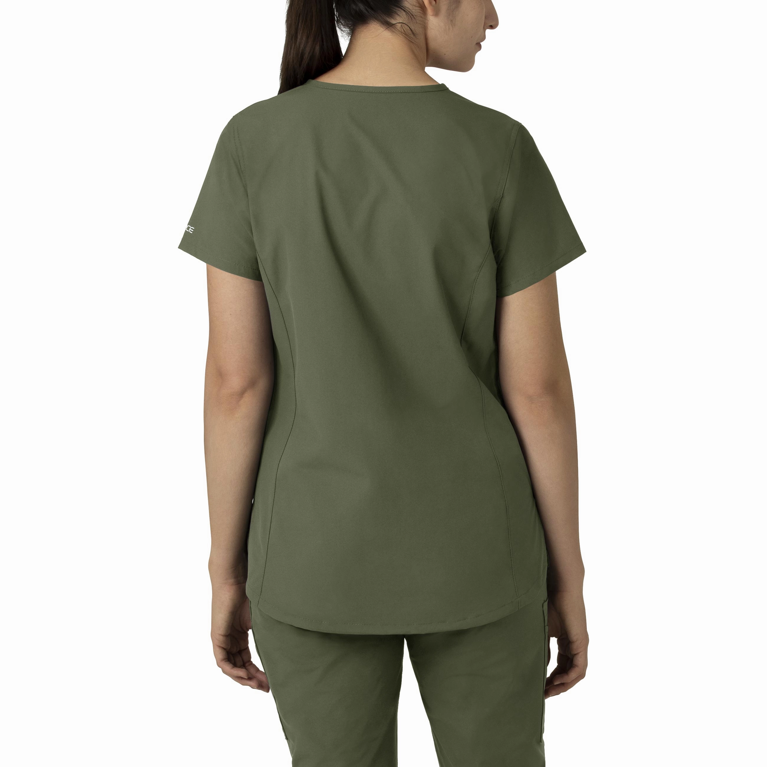 Carhartt Force Essentials Women's Notch Neck Tunic Scrub Top - Olive