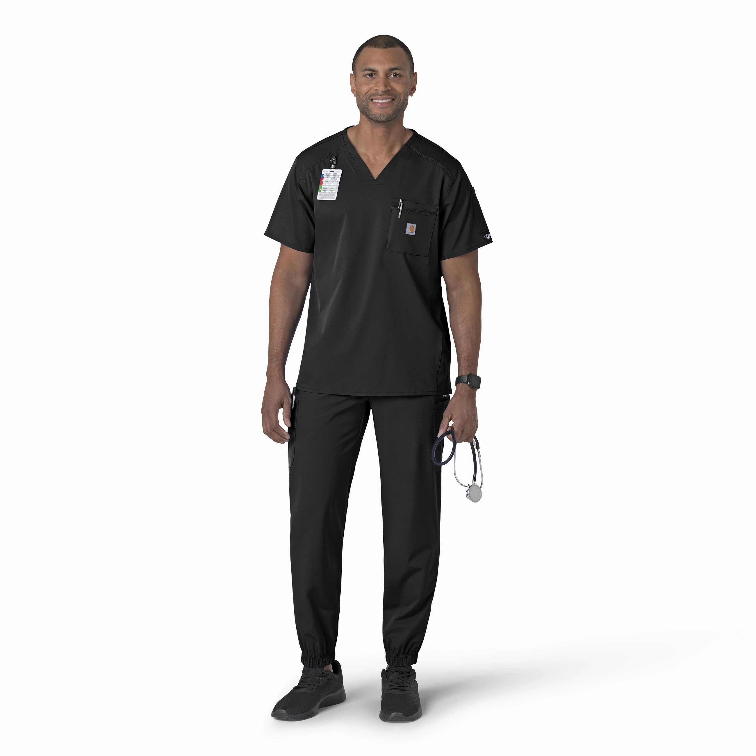 Carhartt Force Liberty Men's Comfort Cargo Jogger Scrub Pant - Black