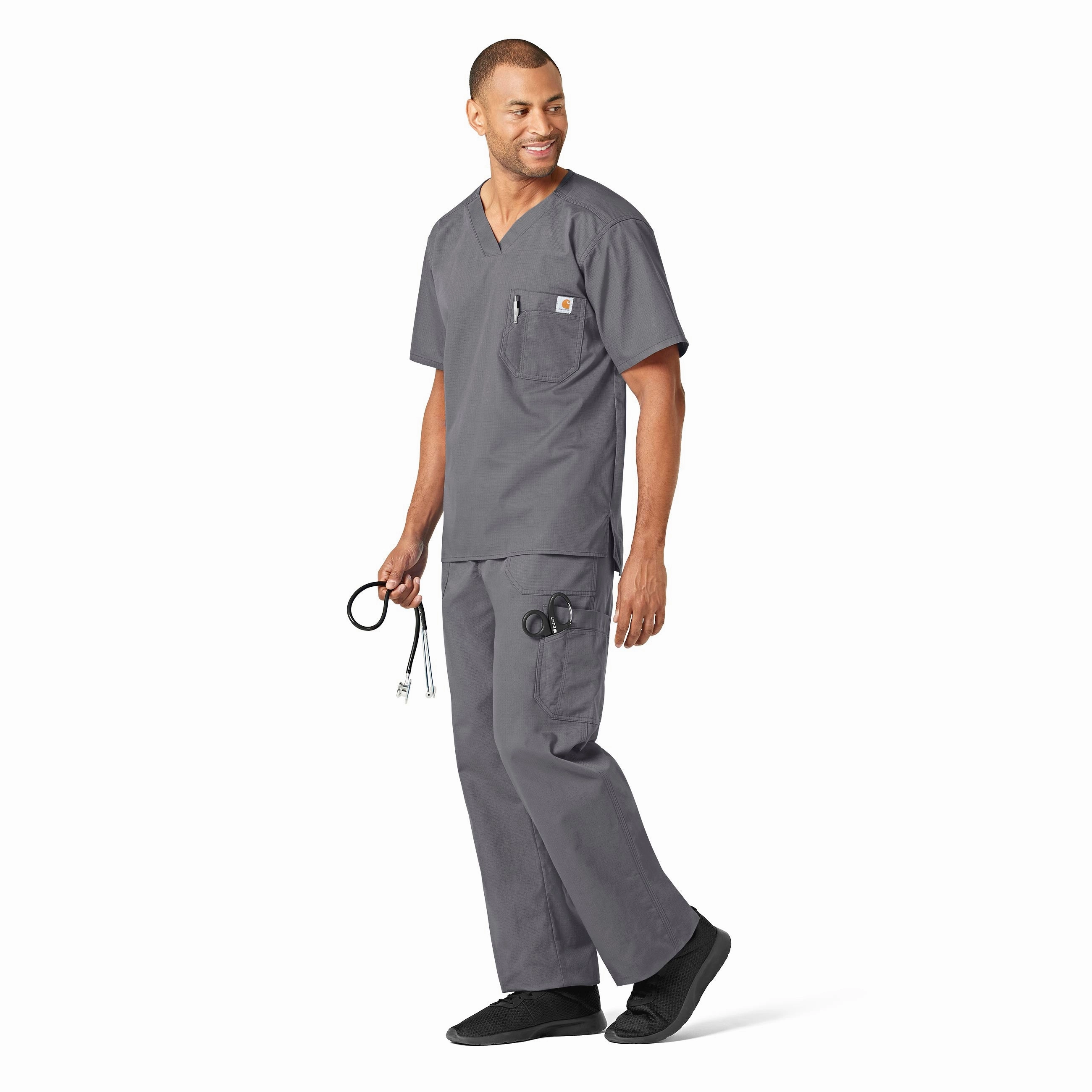 Carhartt Ripstop Men's Utility Scrub Top - Pewter