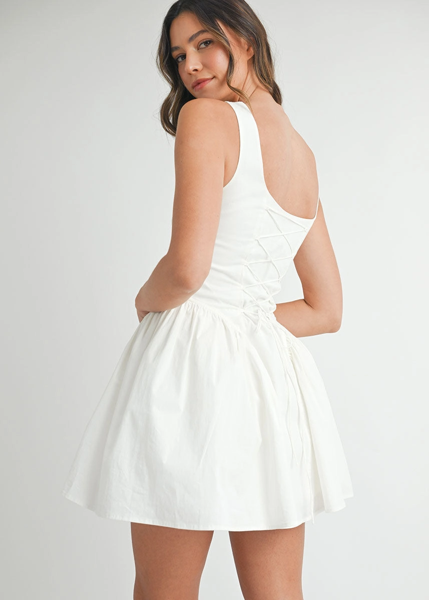 Cheyenne Corset Mini Dress - Off-White