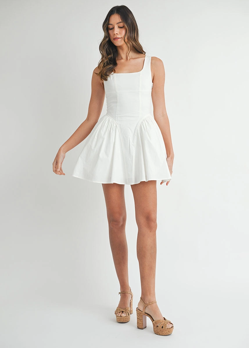 Cheyenne Corset Mini Dress - Off-White