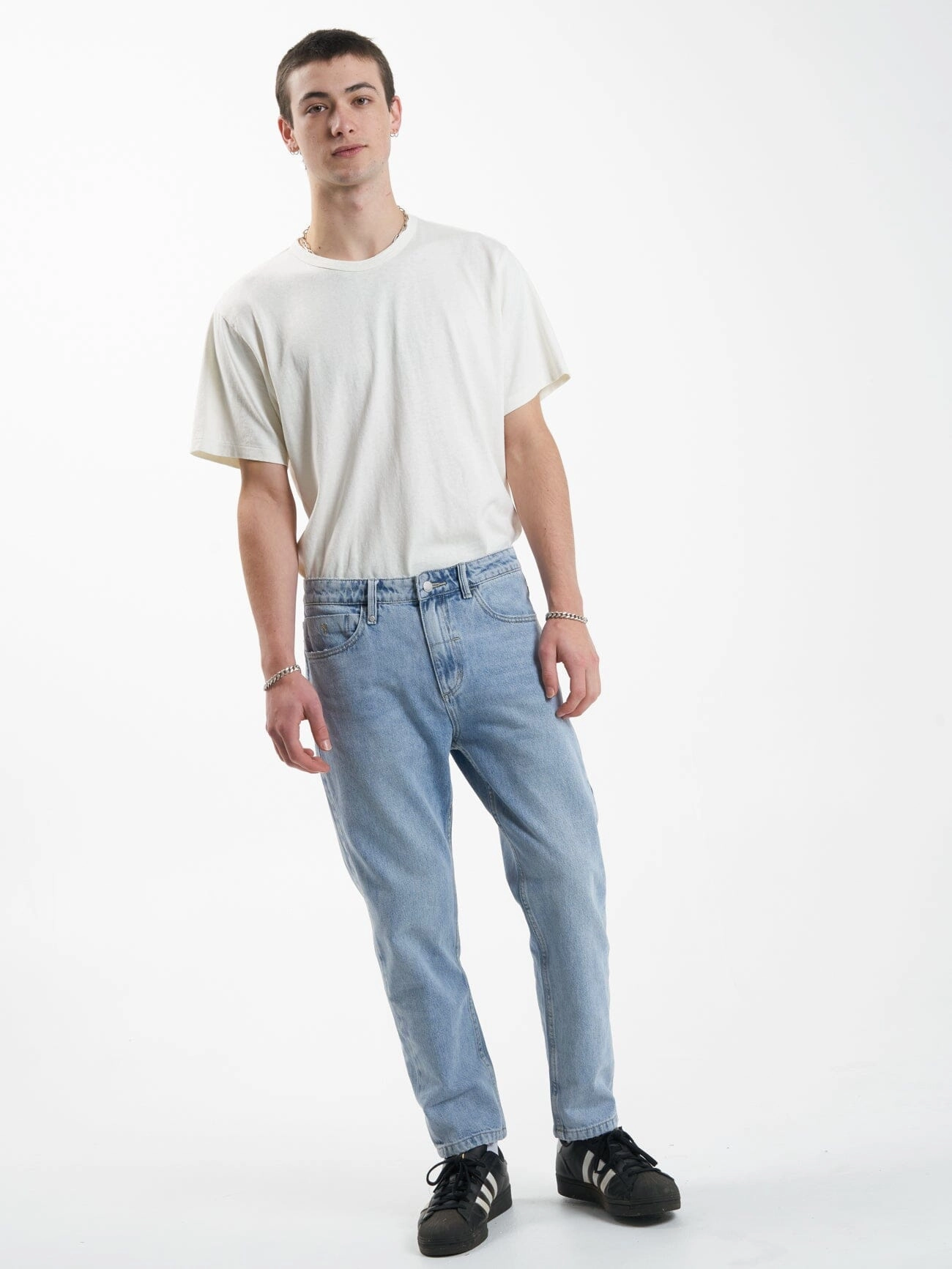 Chopped Straight Cropped Denim Jean - Endless Blue