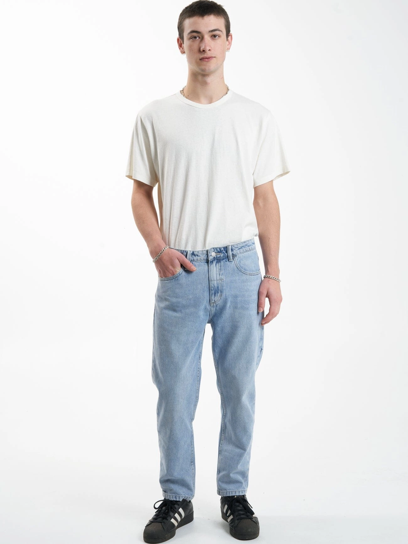 Chopped Straight Cropped Denim Jean - Endless Blue