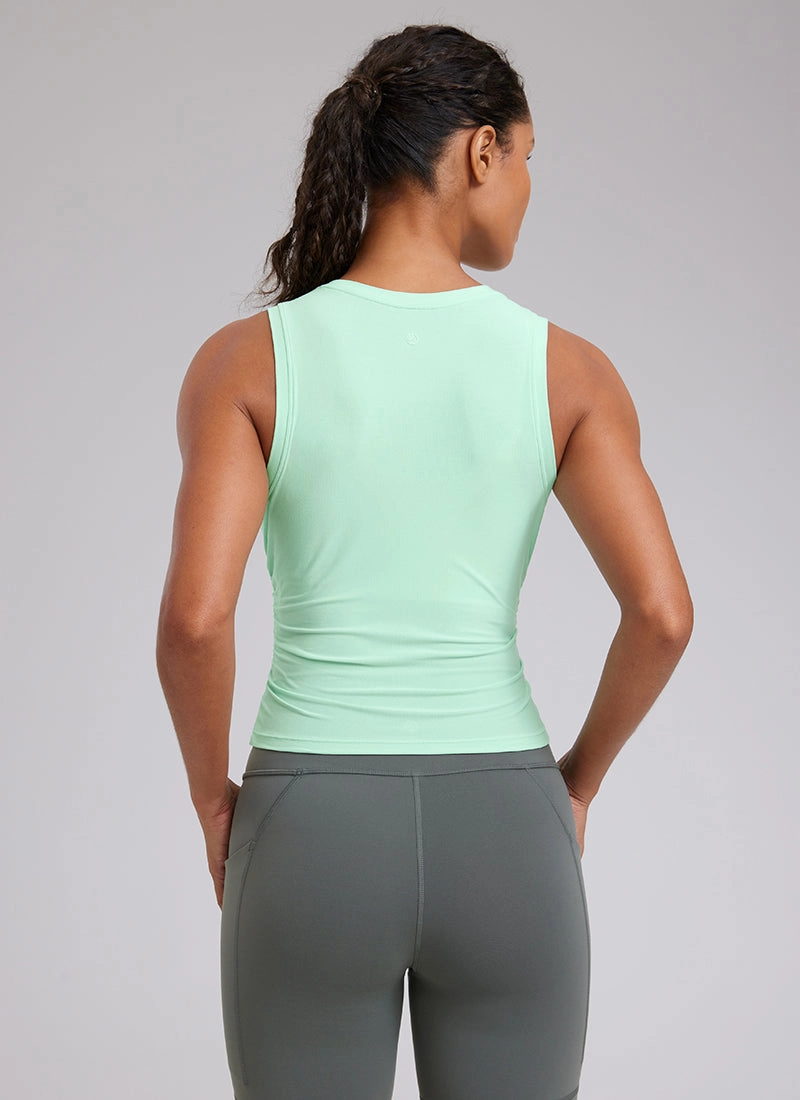 Cloudweight High Neck Ruched Tank Tops