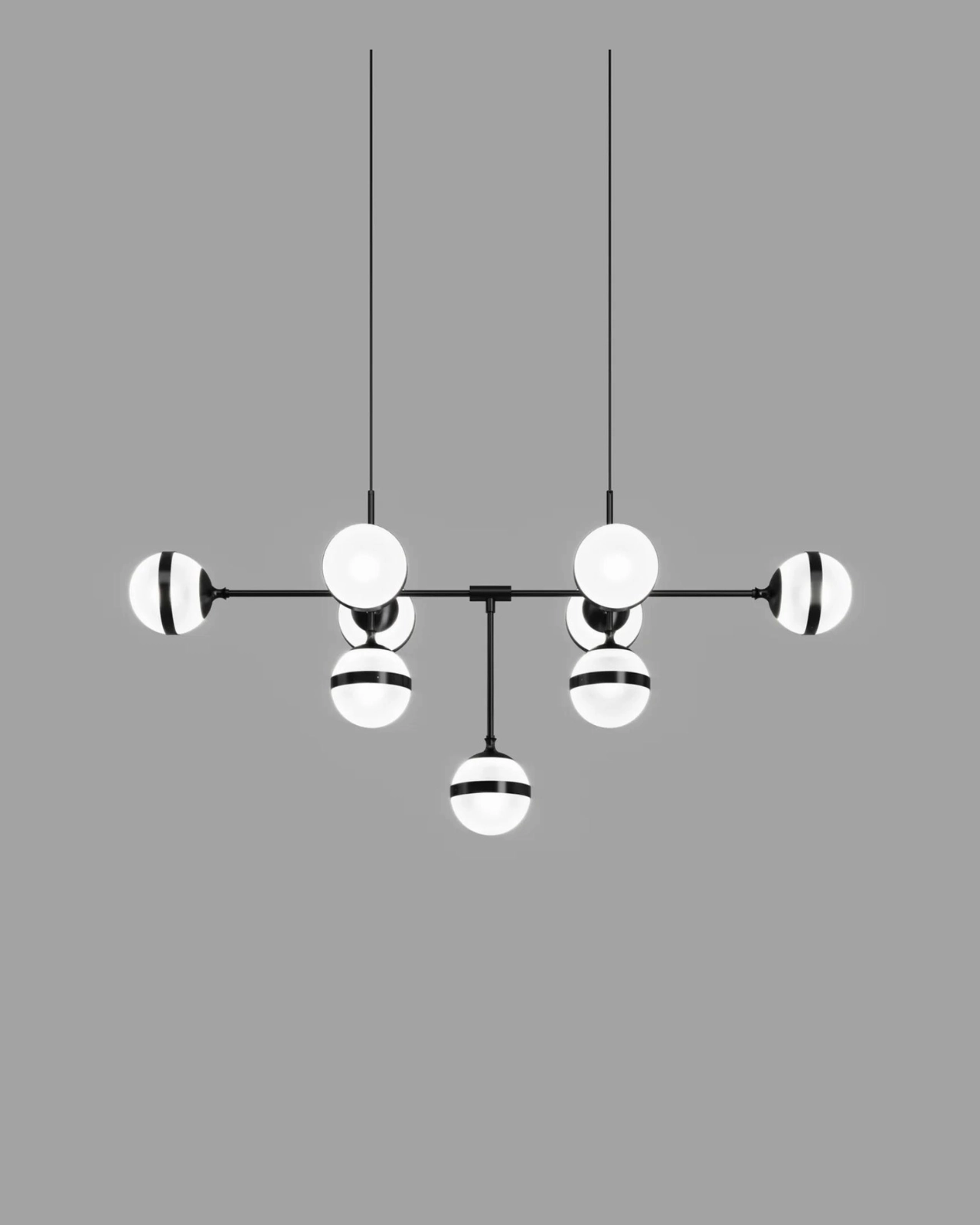 Contemporary Handblown Glass Pendant Light
